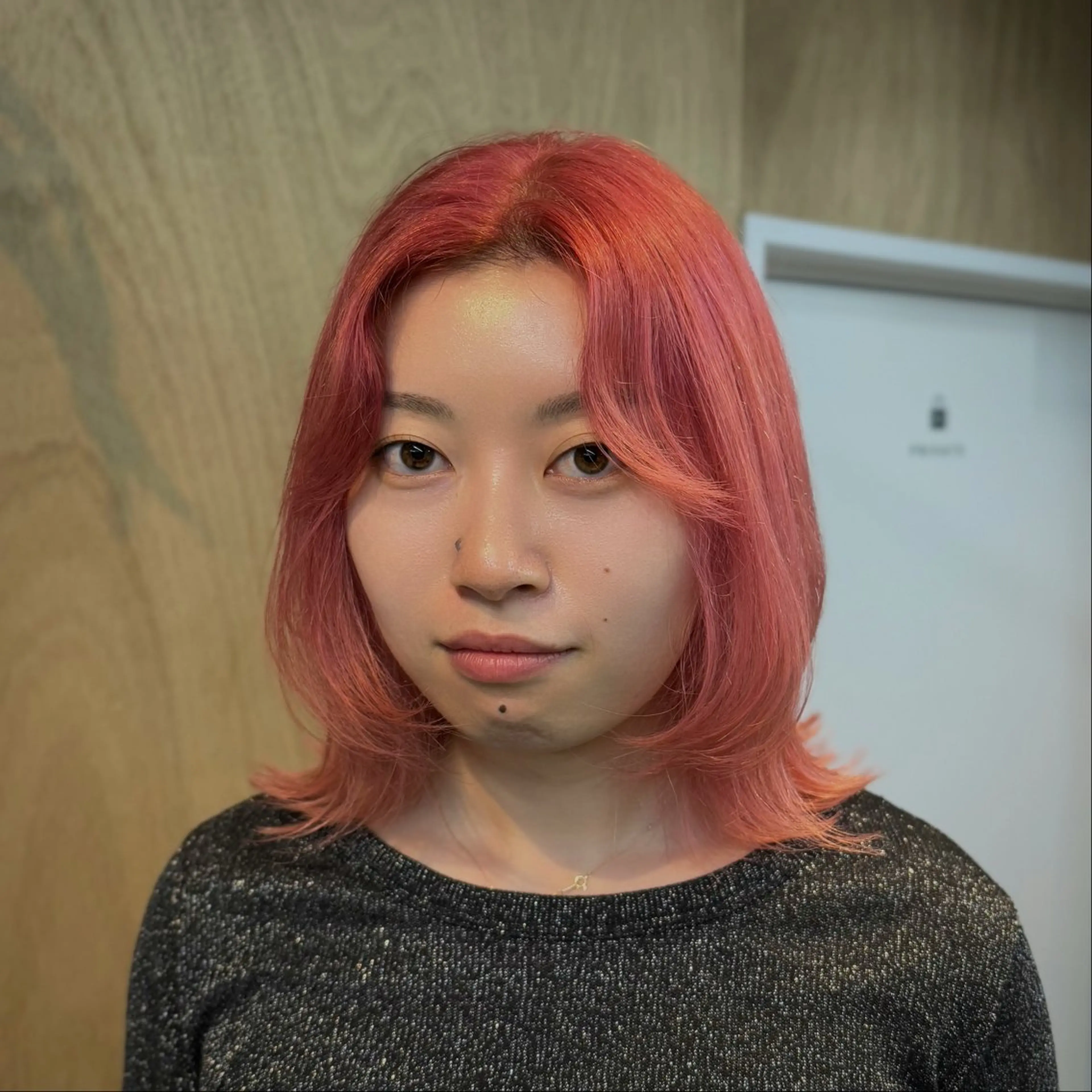 ミディアム カット ヘアカラー トリートメント INORI🐳/ ボ ブ/フェイスレイヤーのヘアスタイル