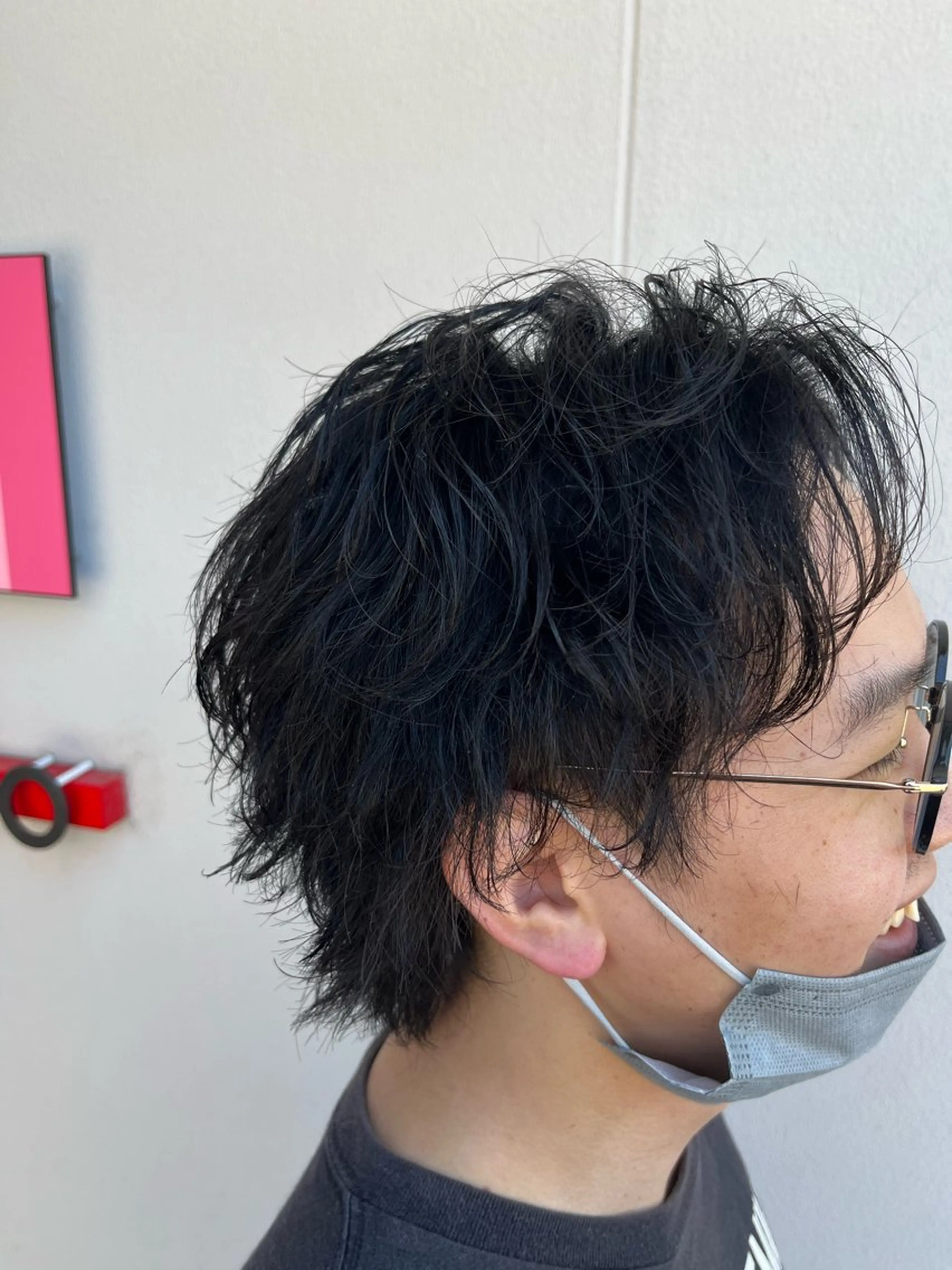 ショート パーマ メンズ メンズウルフカット ウルフカット APREKO RIKUのヘアスタイル