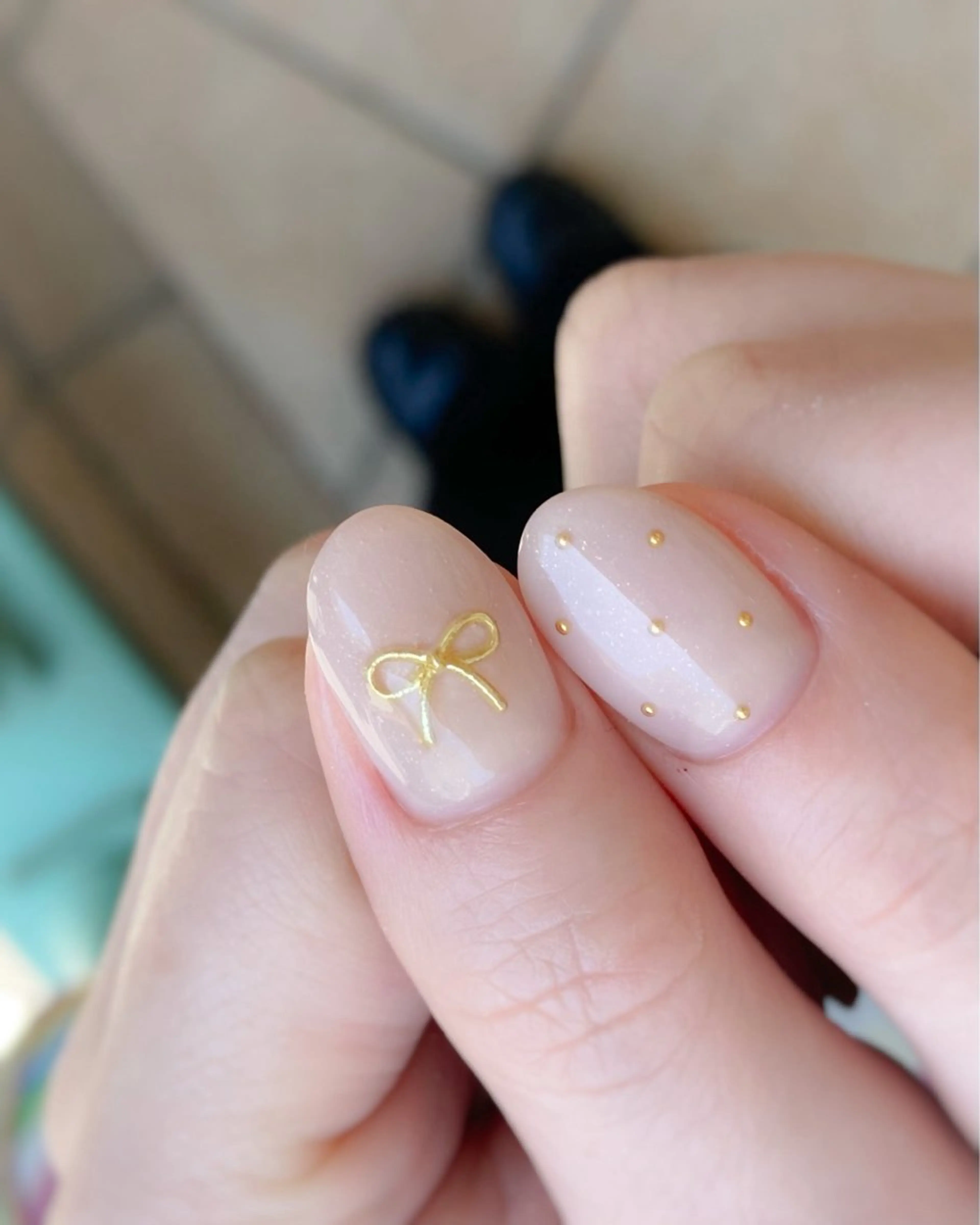 ネイル リボン nail salon neige所属・ジェムネイル Risa.のネイルデザイン