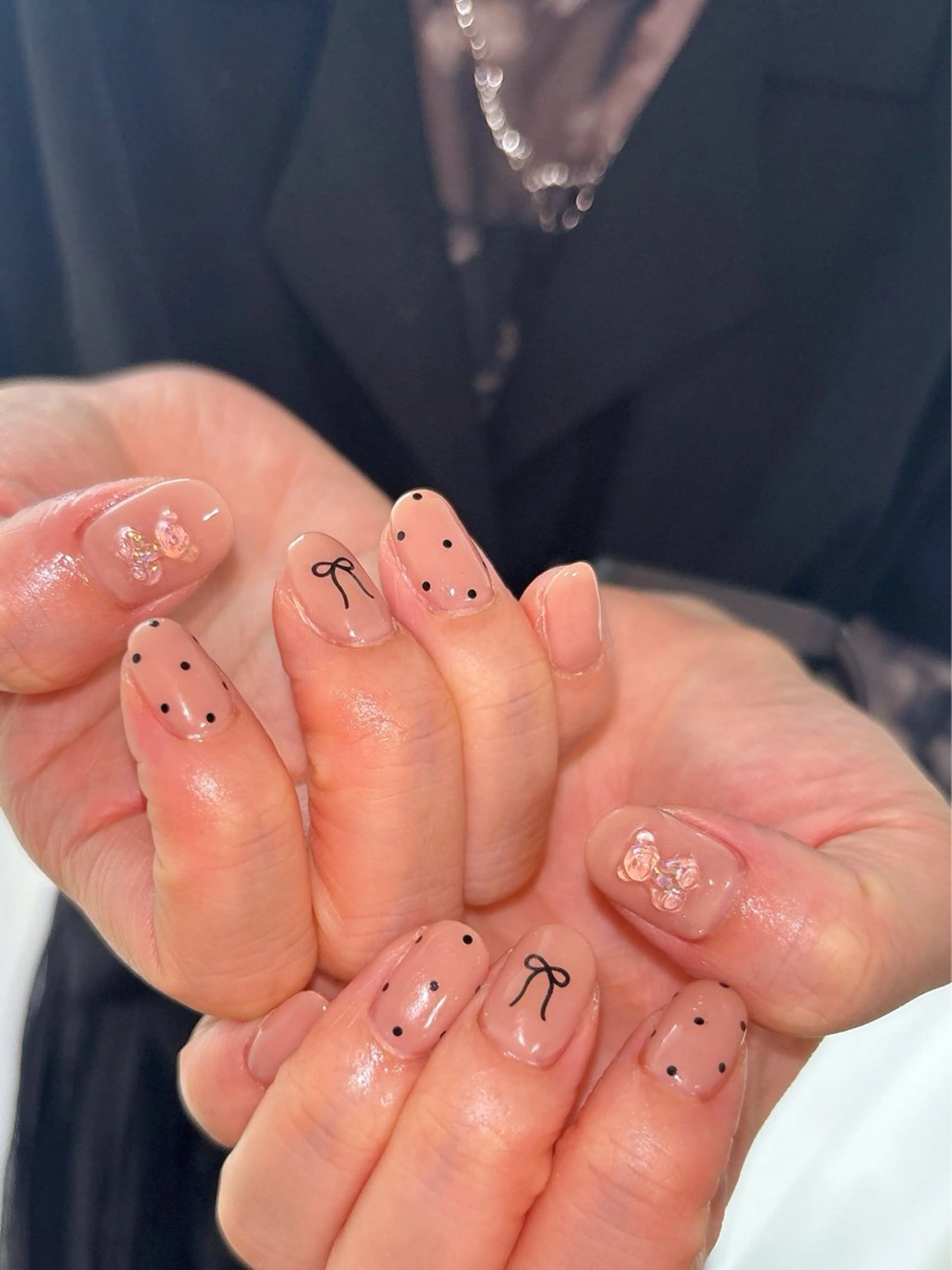 ネイル オーロラネイル ドット フットネイル フレンチネイル ジェルネイル ハンドネイル kiki nail 二子玉川のネイルデザイン