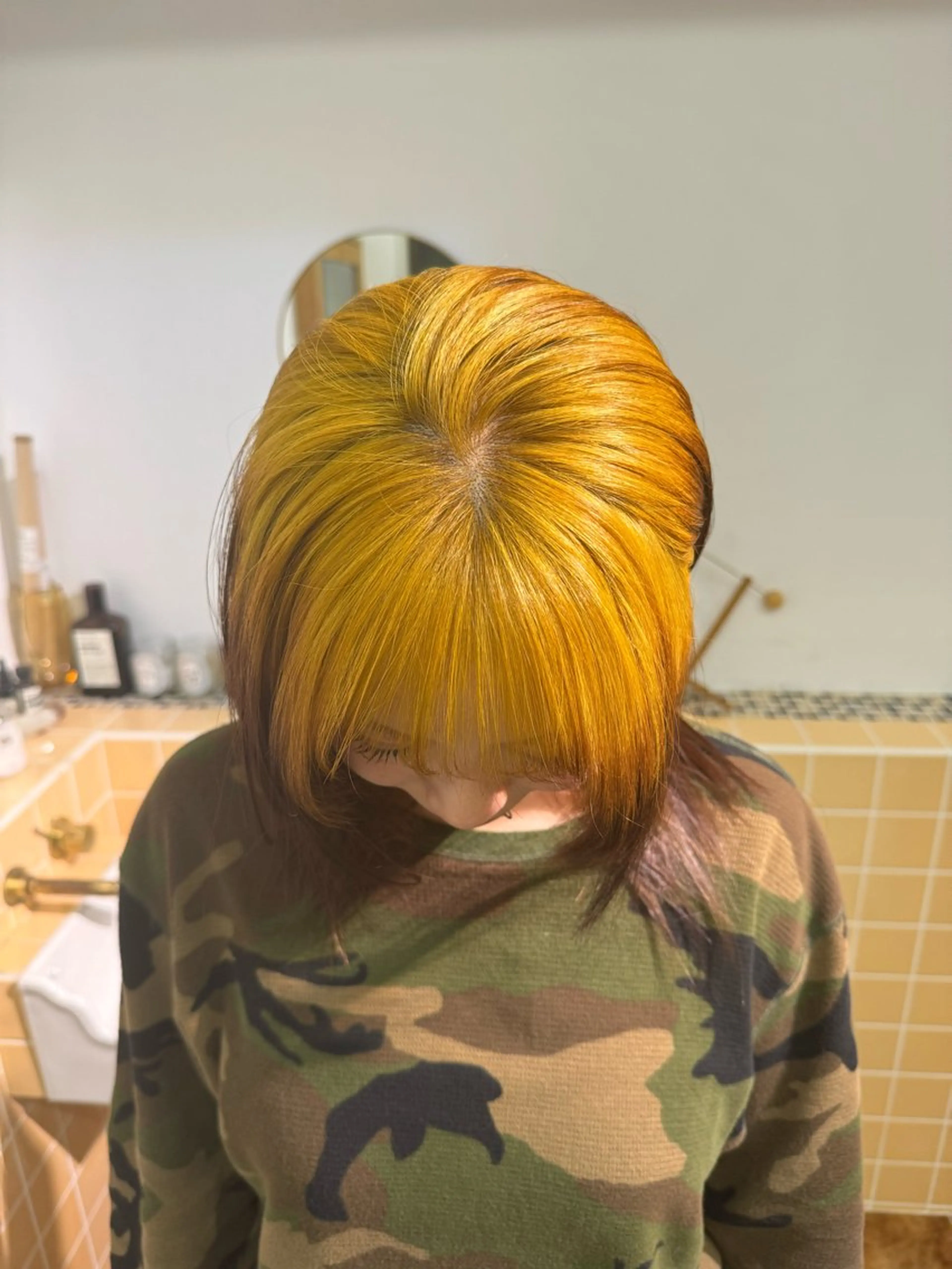 セミロング カラー ブリーチ ヘアカラー Seeknext // Rukaのヘアスタイル