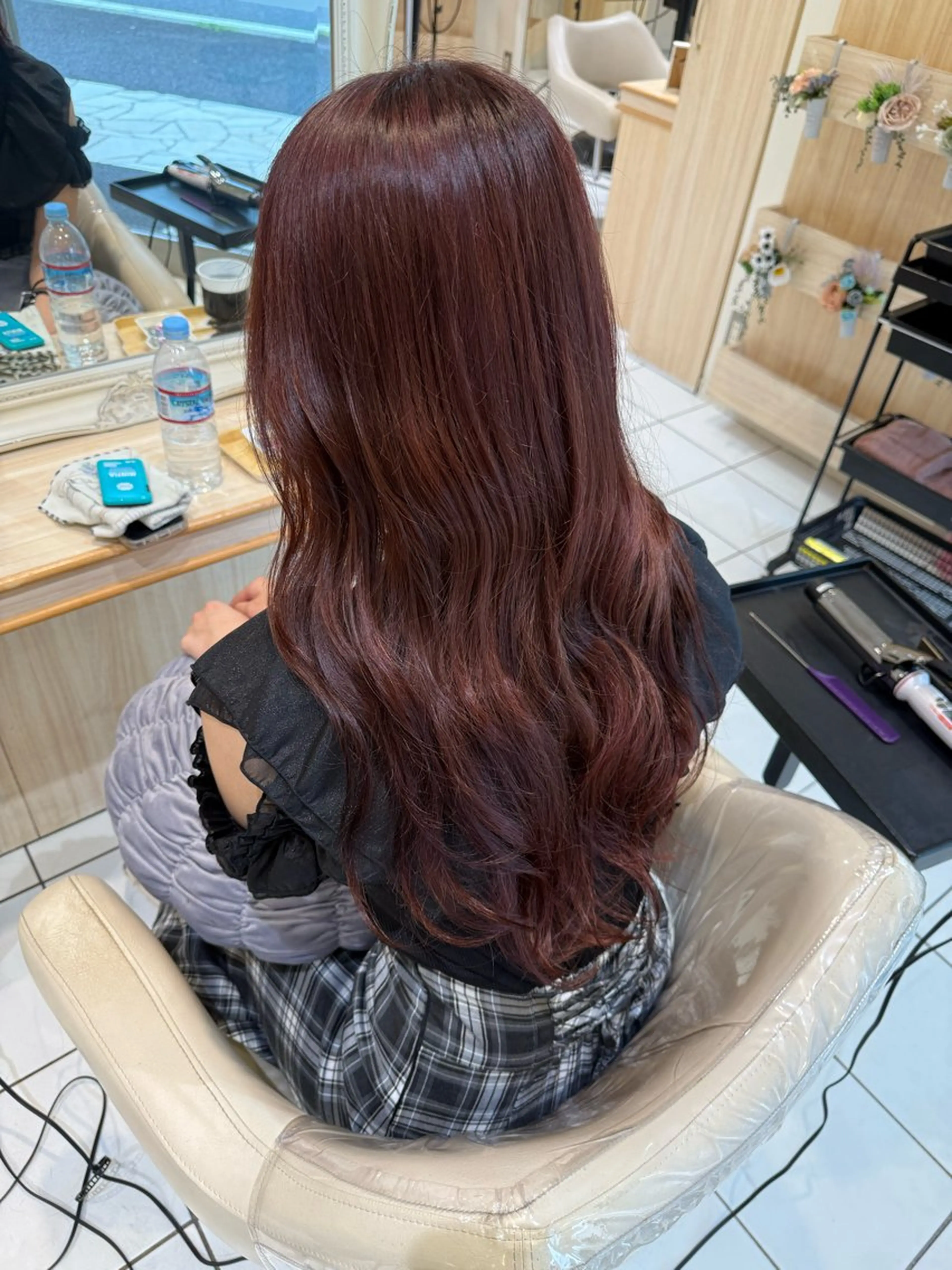 ロング カット ヘアカラー 🫐暗髪ツヤカラー/ モテ髪/小林🫐のヘアスタイル