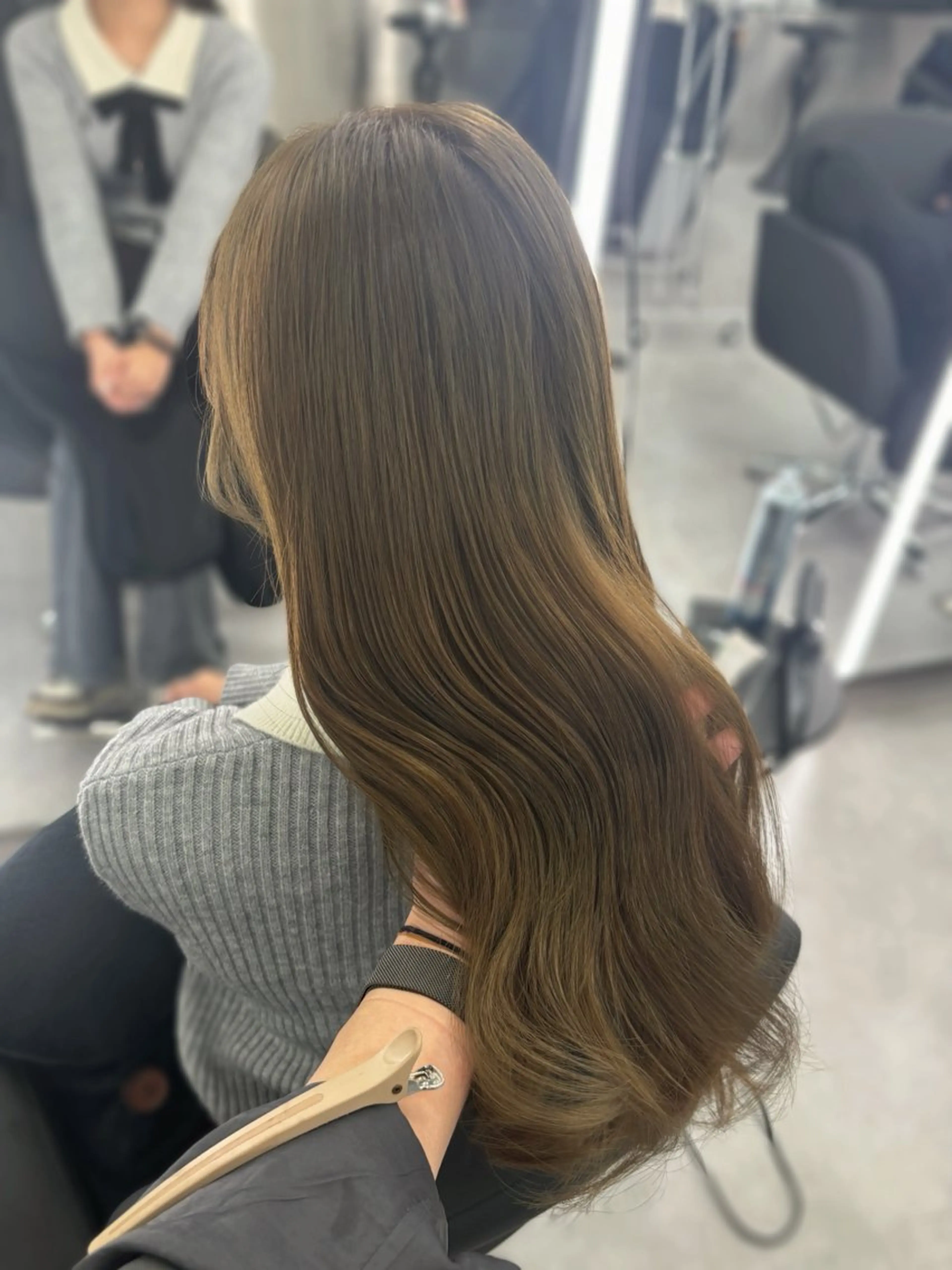 ロング カラー カット ヘアカラー トリートメント 髪質改善/赤み消し ブリーチなし心斎橋のヘアスタイル