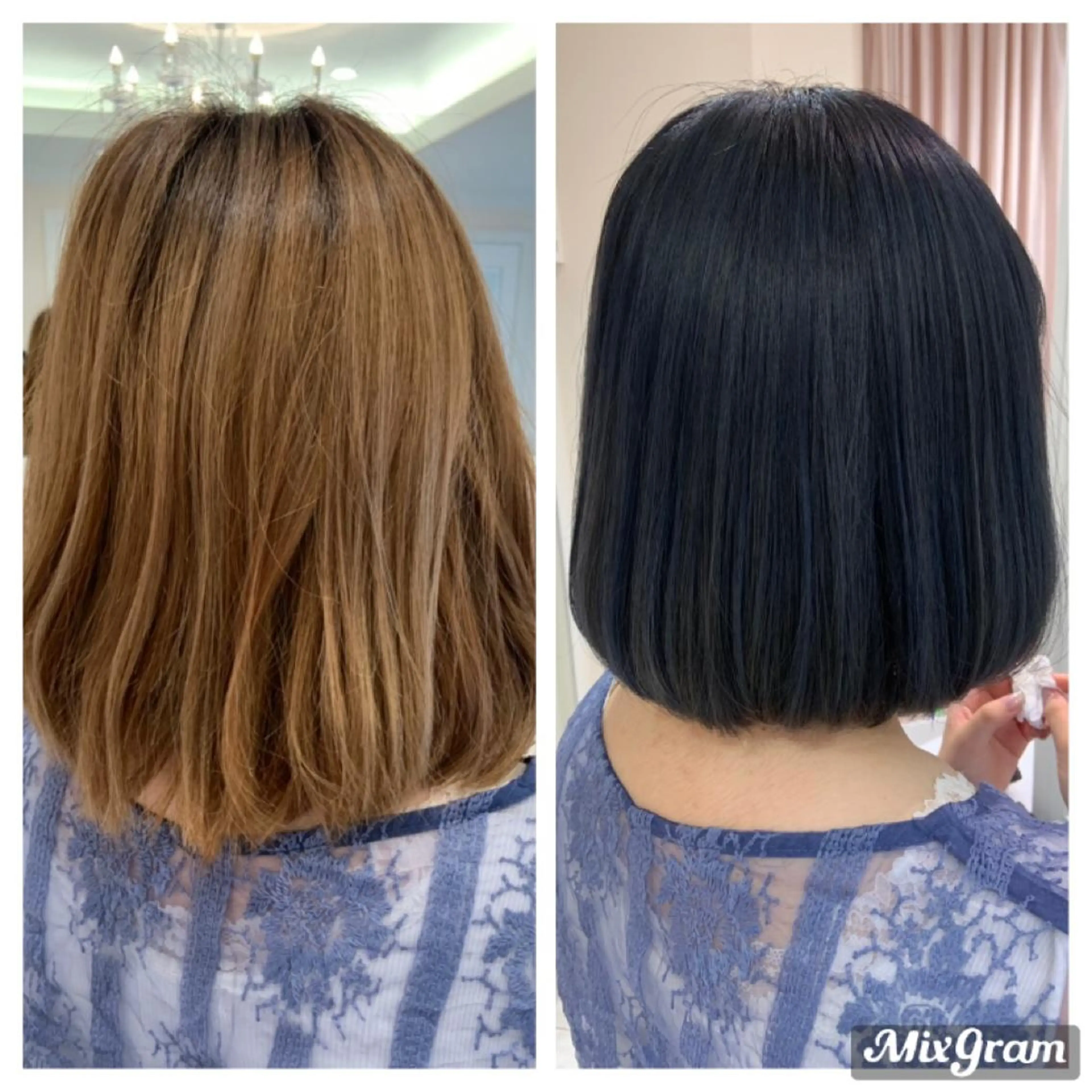 ミディアム カラー ブルーカラー ブルージュ ⭐️💛骨格を診断 髪質改善◎RIKIのヘアスタイル
