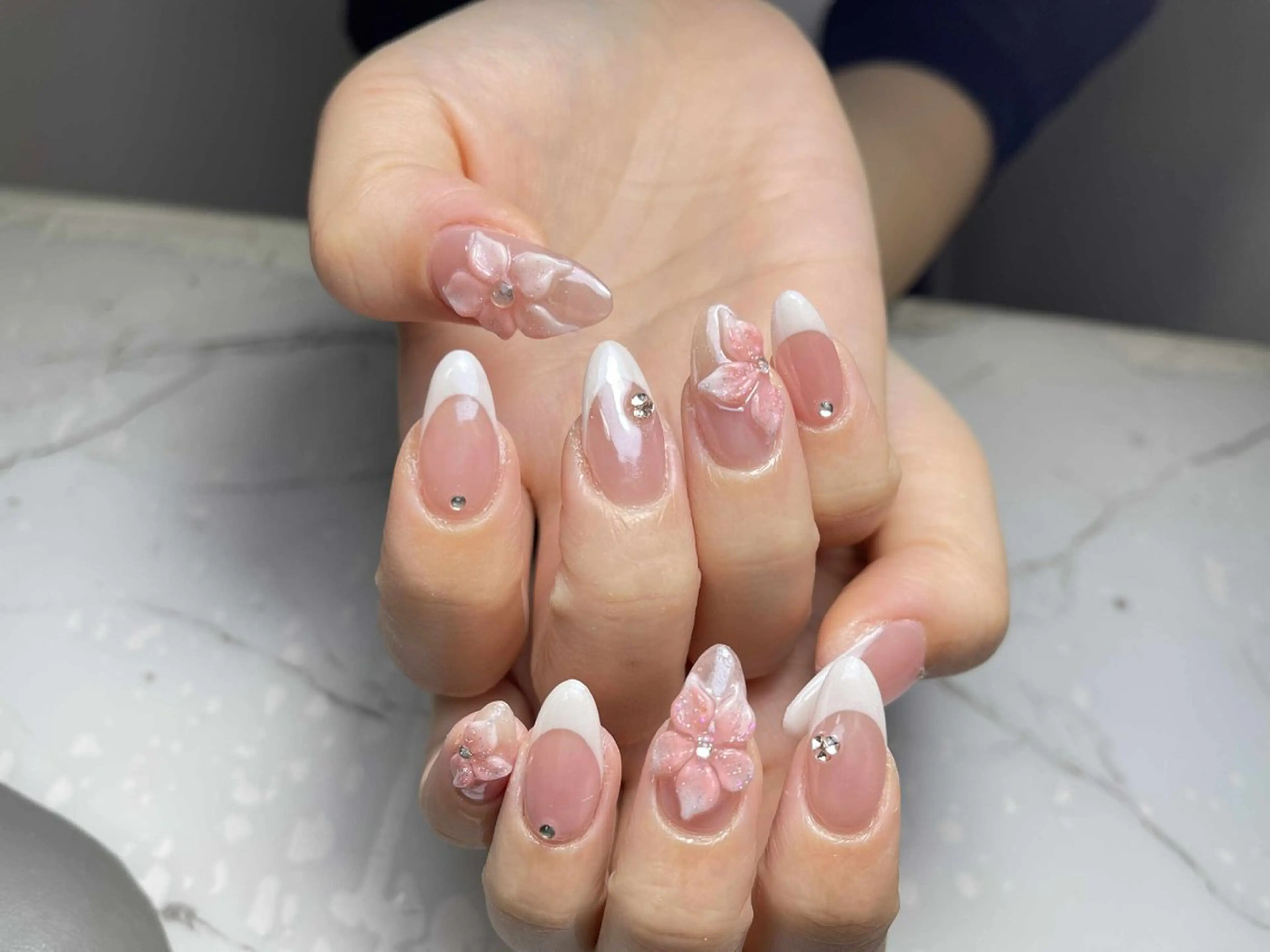 ネイル アートネイル フレンチネイル ジェルネイル グラデーション 韓国ネイル ハンドネイル ハンドケア Nail Salon Kihi さくらのネイルデザイン