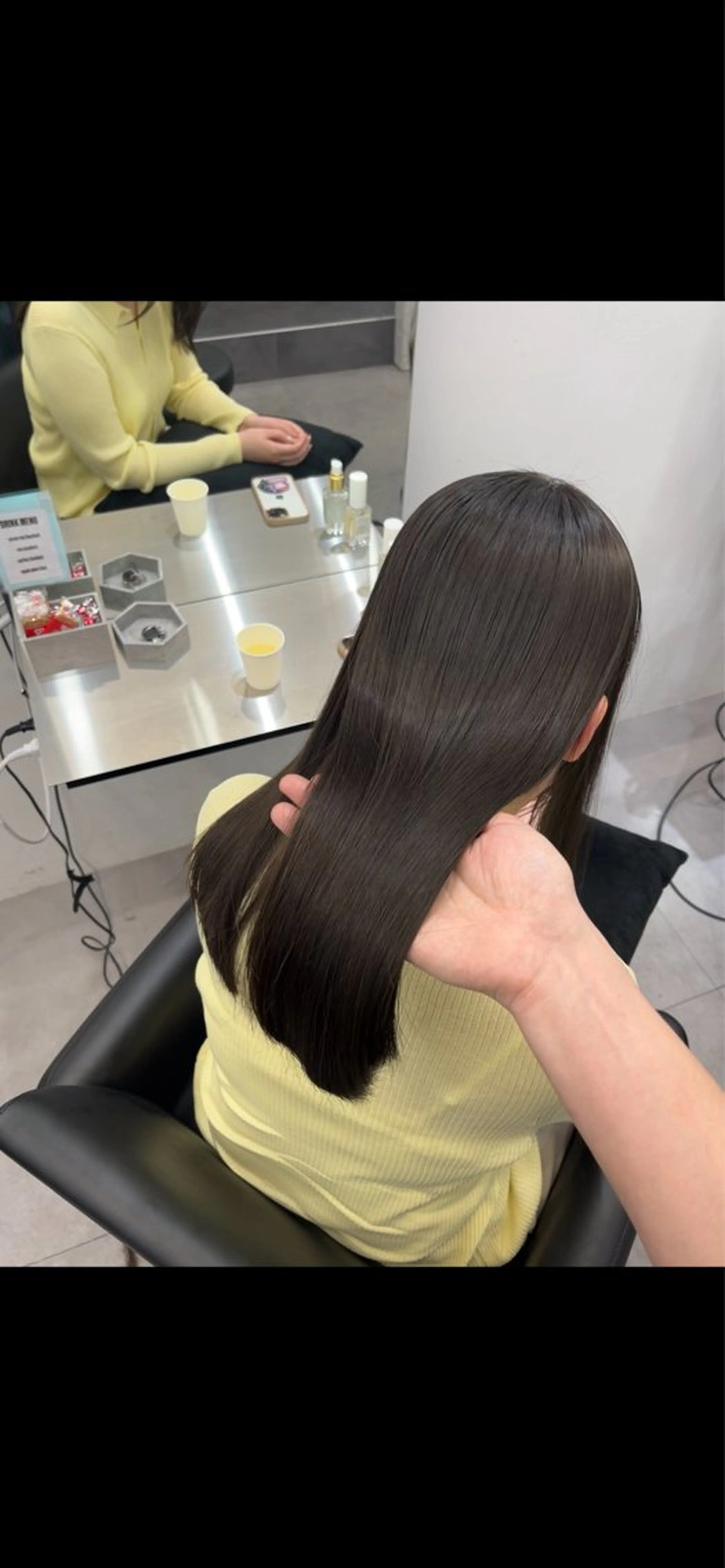 セミロング カット 縮毛矯正 トリートメント 【髪質改善】縮毛矯正 /core梅田/西尾のヘアスタイル