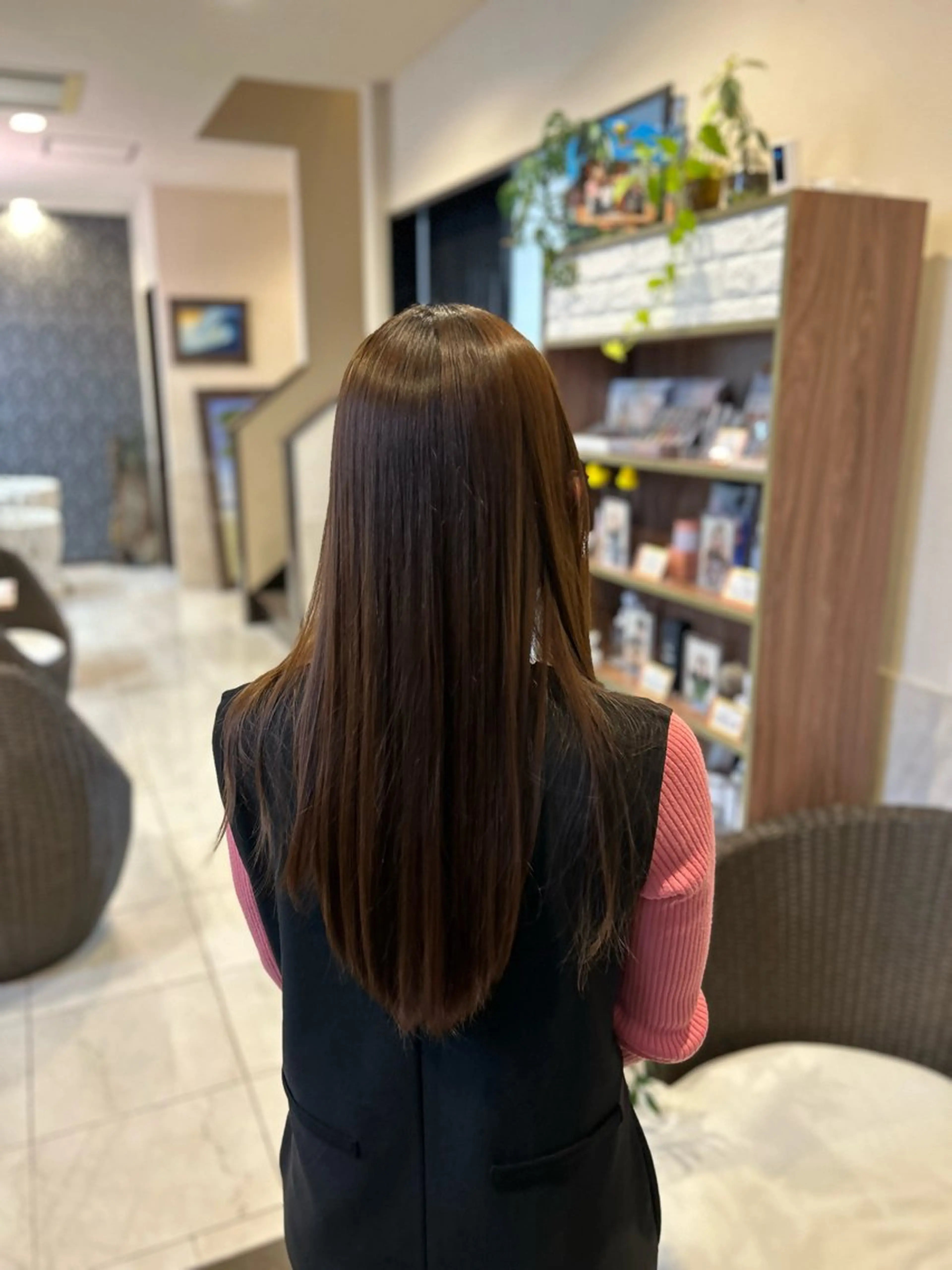 ロング 縮毛矯正 篠田 蒼のヘアスタイル