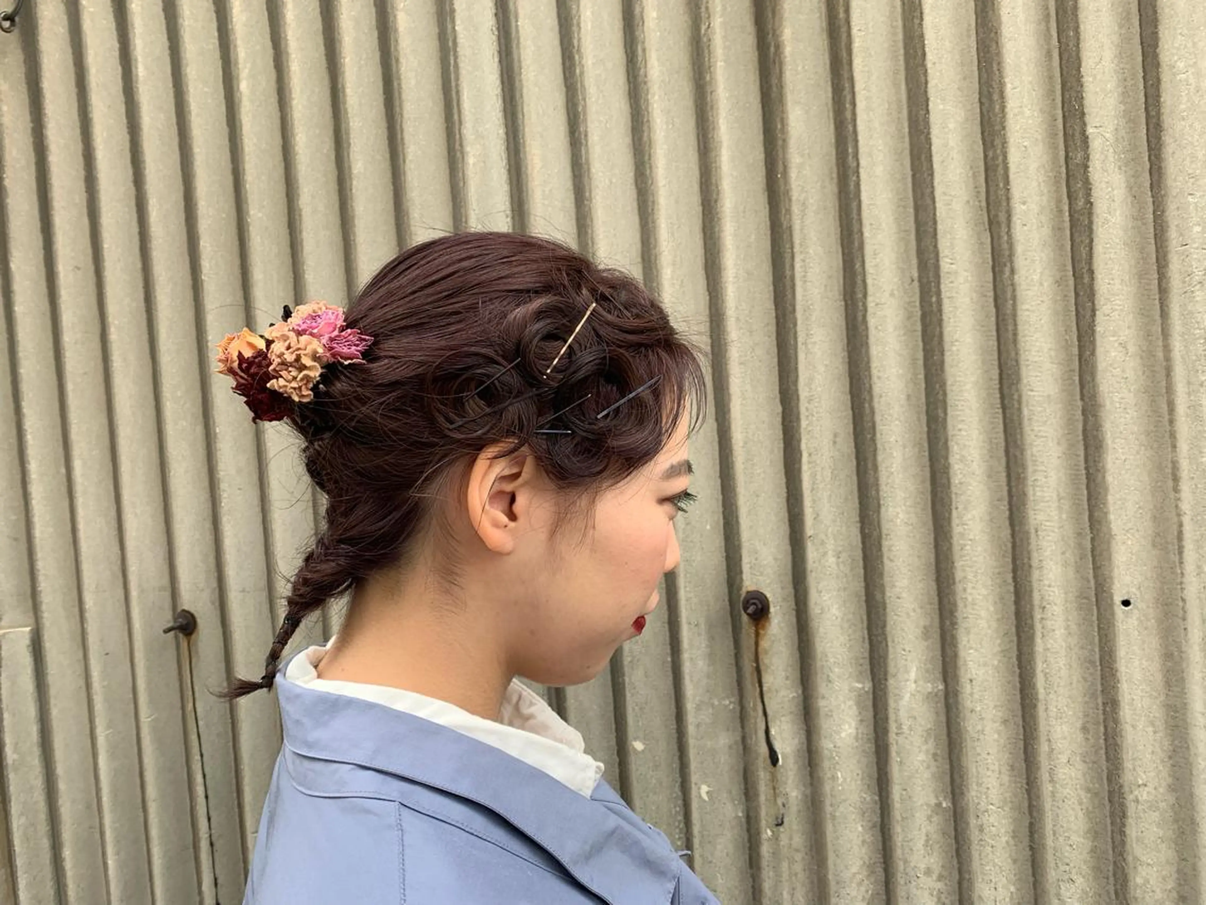ミディアム ヘアアレンジ 野々村 朋美のヘアスタイル