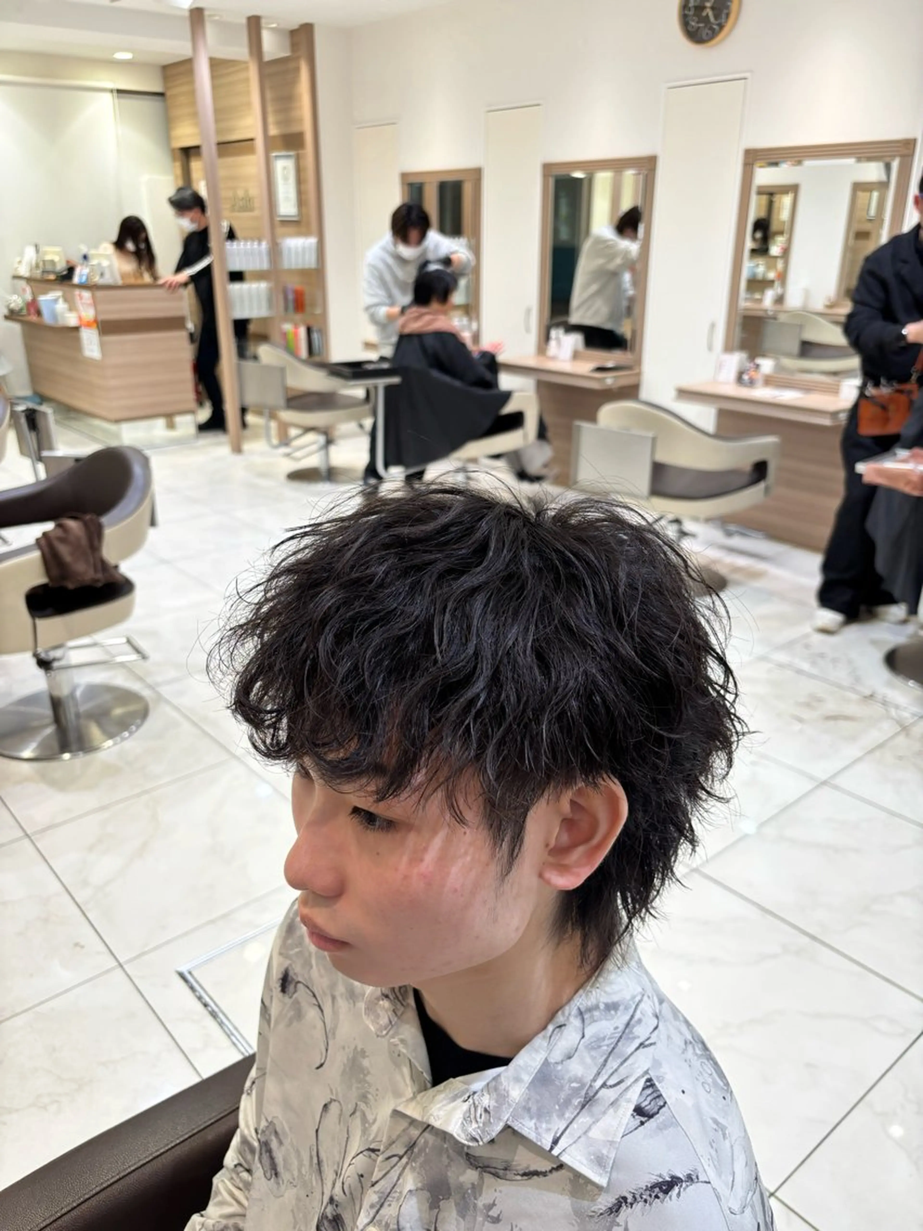 パーマ メンズ カット パーマ 山本 侑平のヘアスタイル