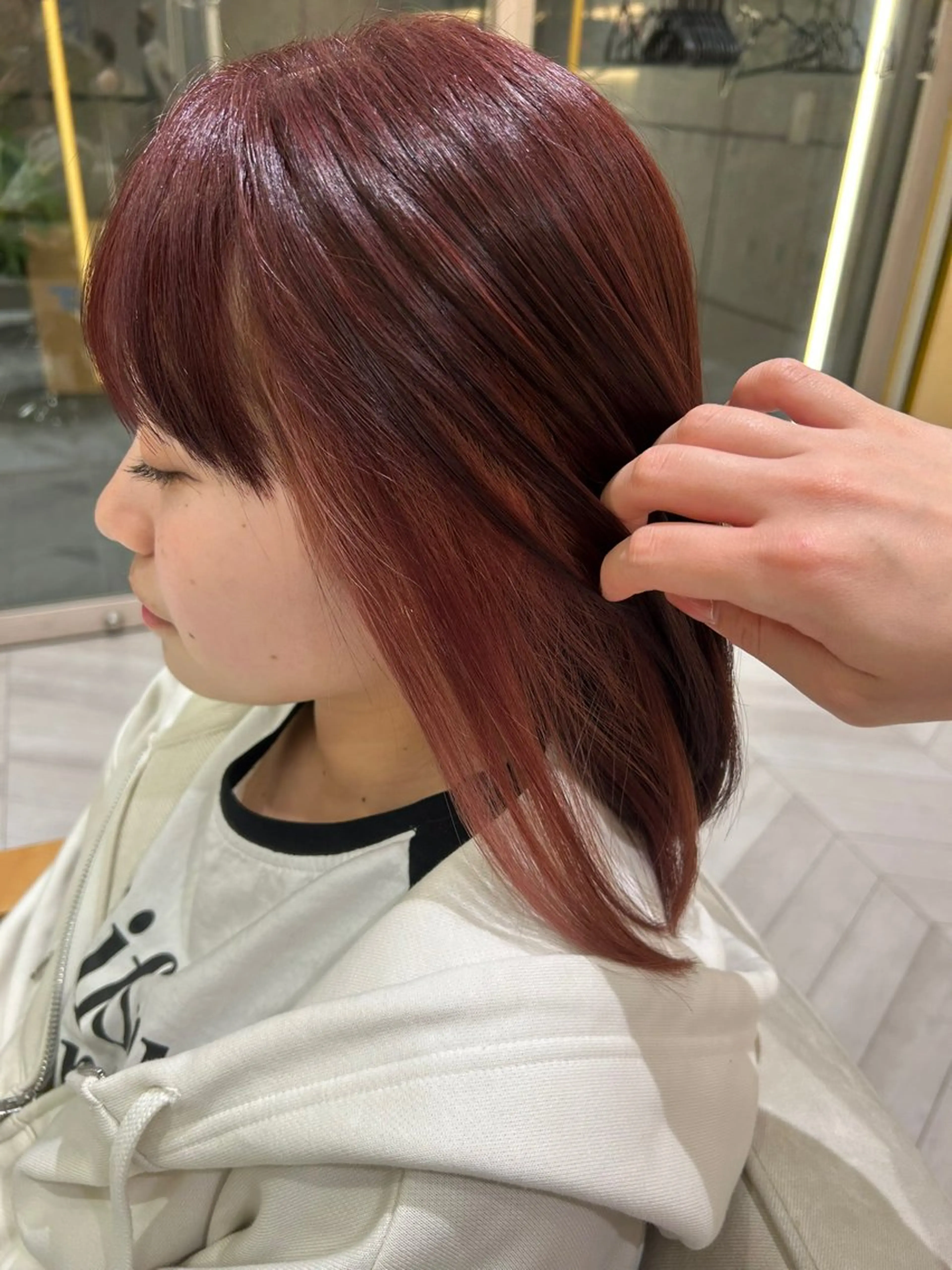 セミロング カラー ヘアカラー 🦋sana🦋 🫧透明感カラー🫧のヘアスタイル