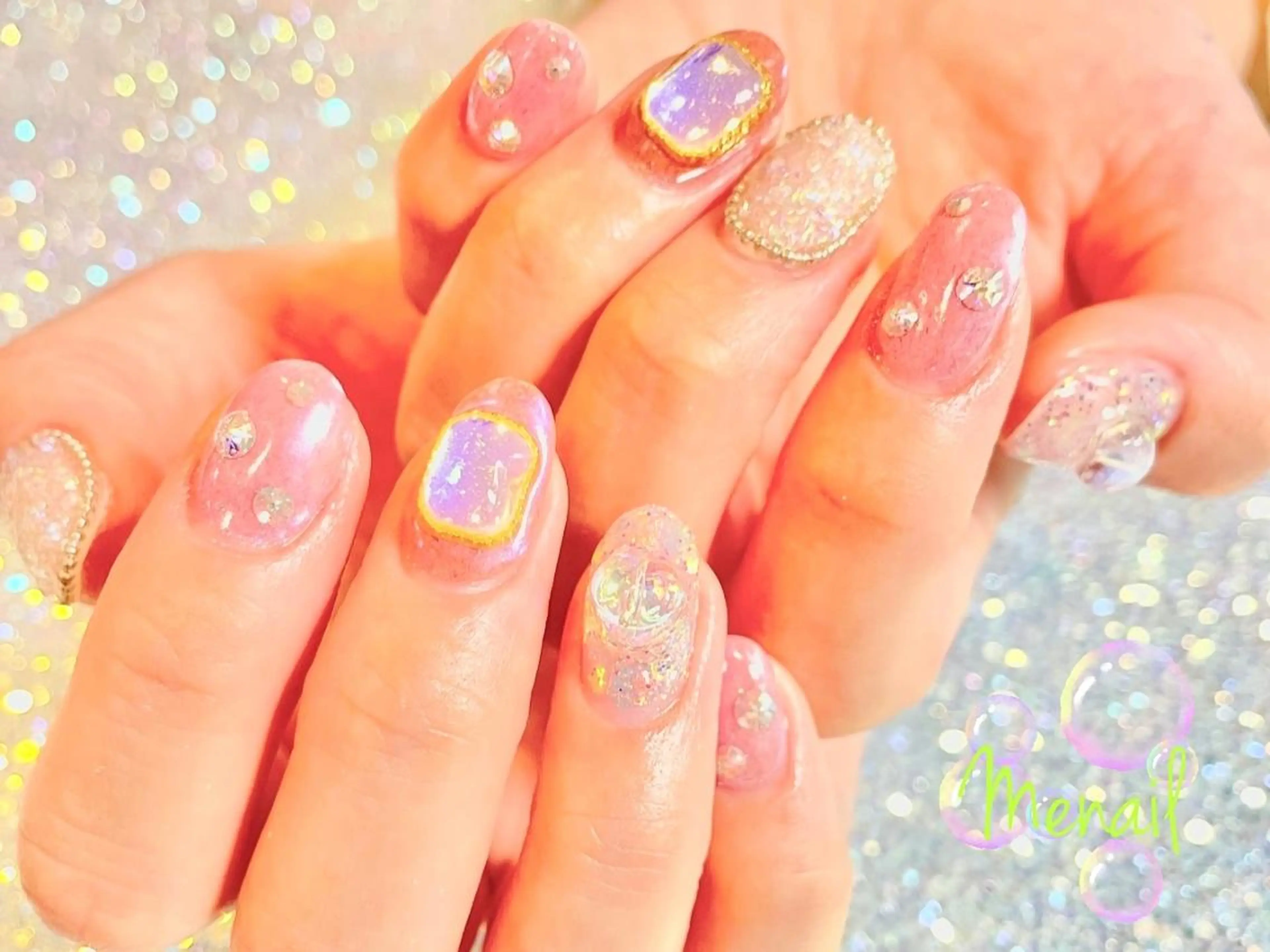 ネイル Menail心斎橋筋 ギャル×韓国🇰🇷のネイルデザイン