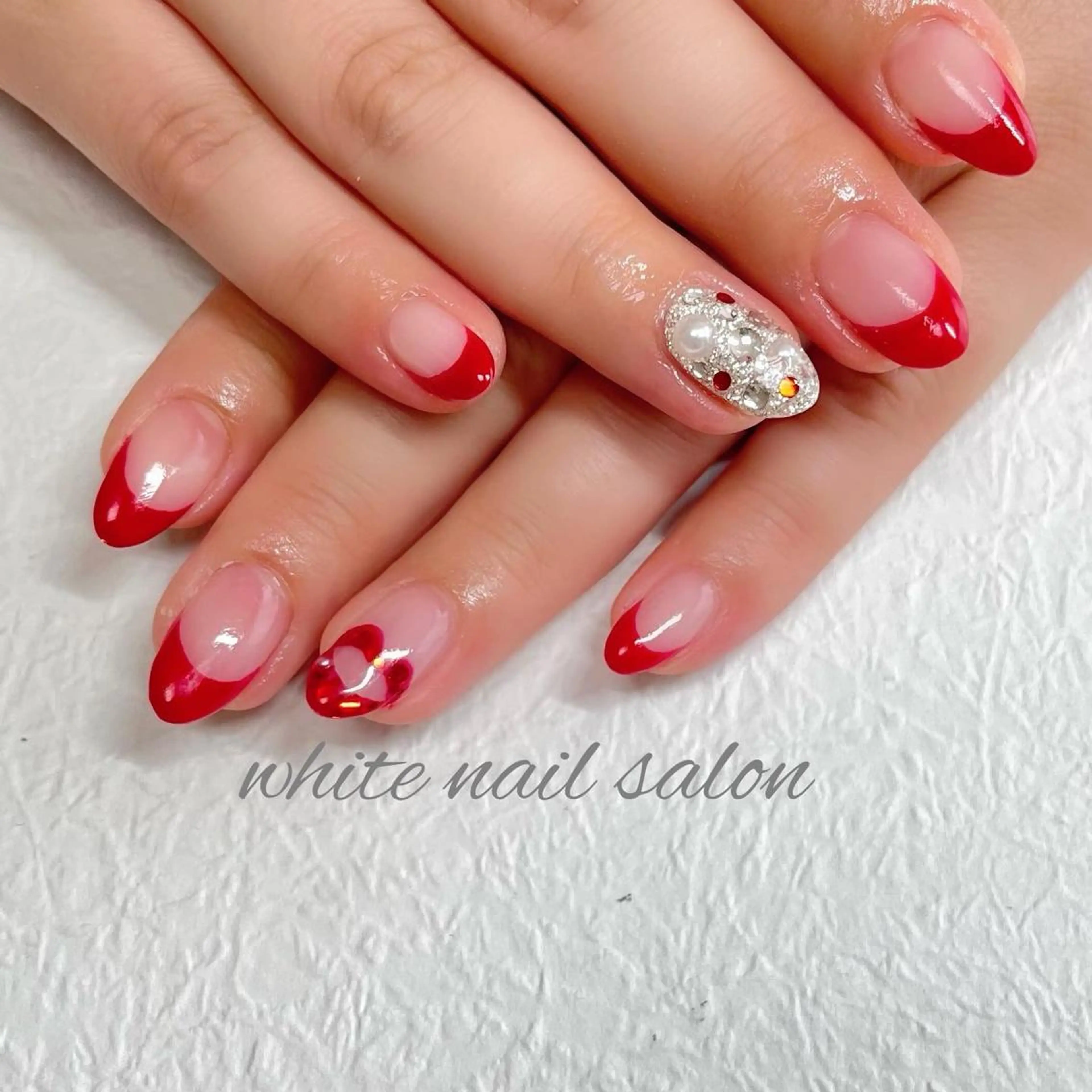 ネイル フットネイル ジェルネイル ハードジェル ラメ(グリッター) 持ち込み ハンドネイル white nail salonのネイルデザイン