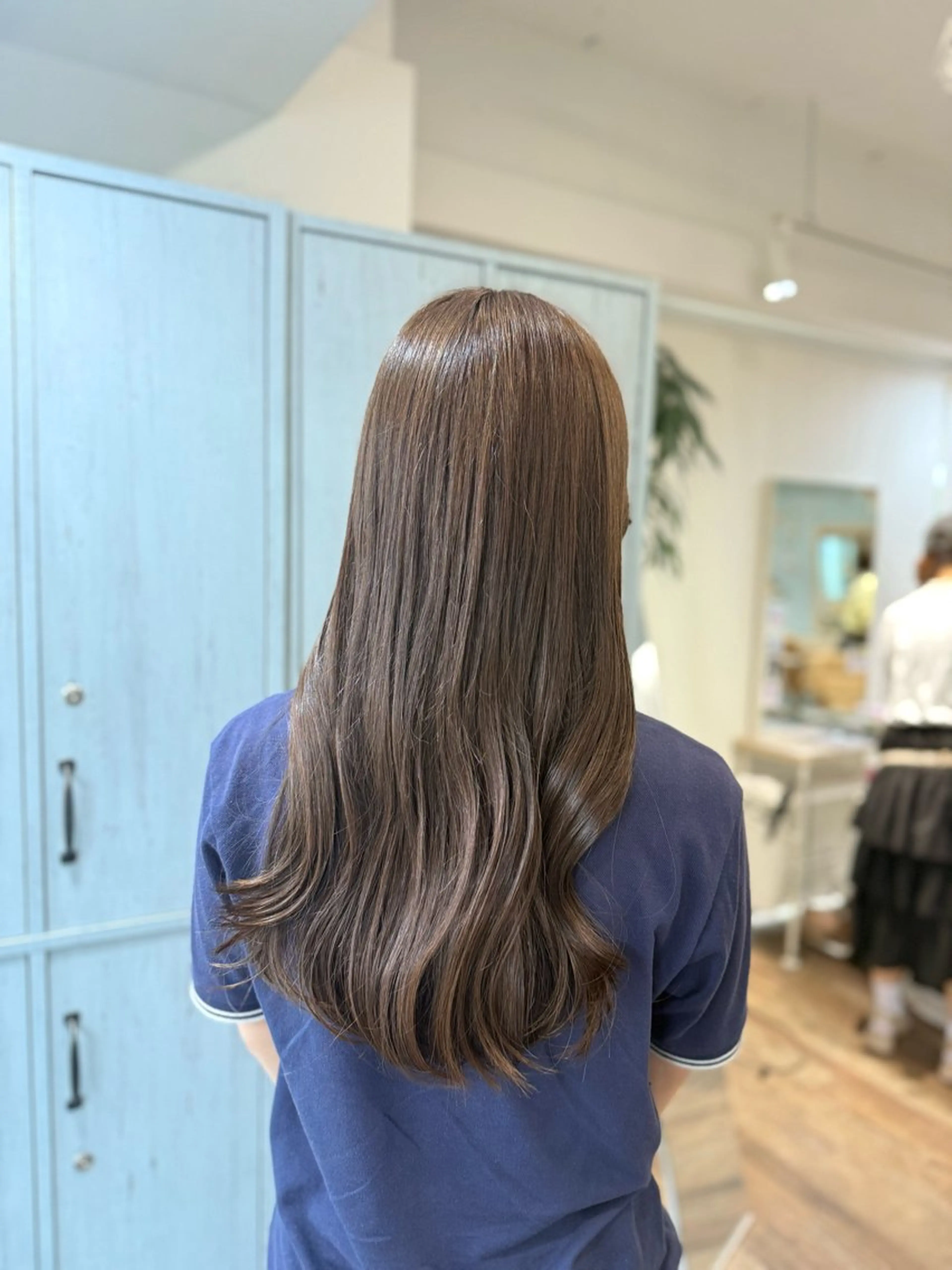 ロング カット ヘアカラー トリートメント ピンク・ラベンダー/ レイヤー/NANAのヘアスタイル