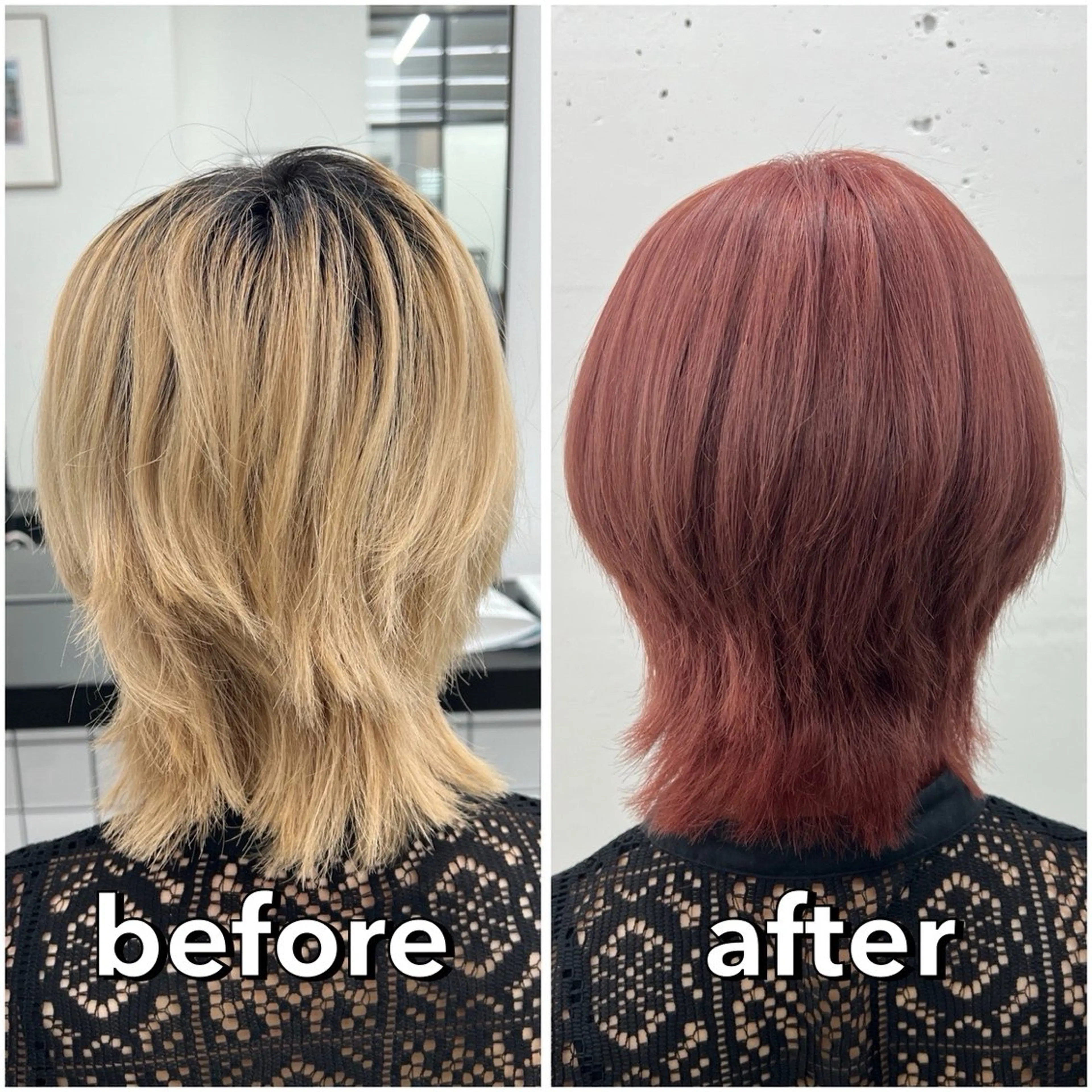 ショート カラー ブリーチ 透明感カラー ピンクカラー レイヤーカット ウルフカット ヘアカラー トリートメント あすか JILLSTUDIOのヘアスタイル