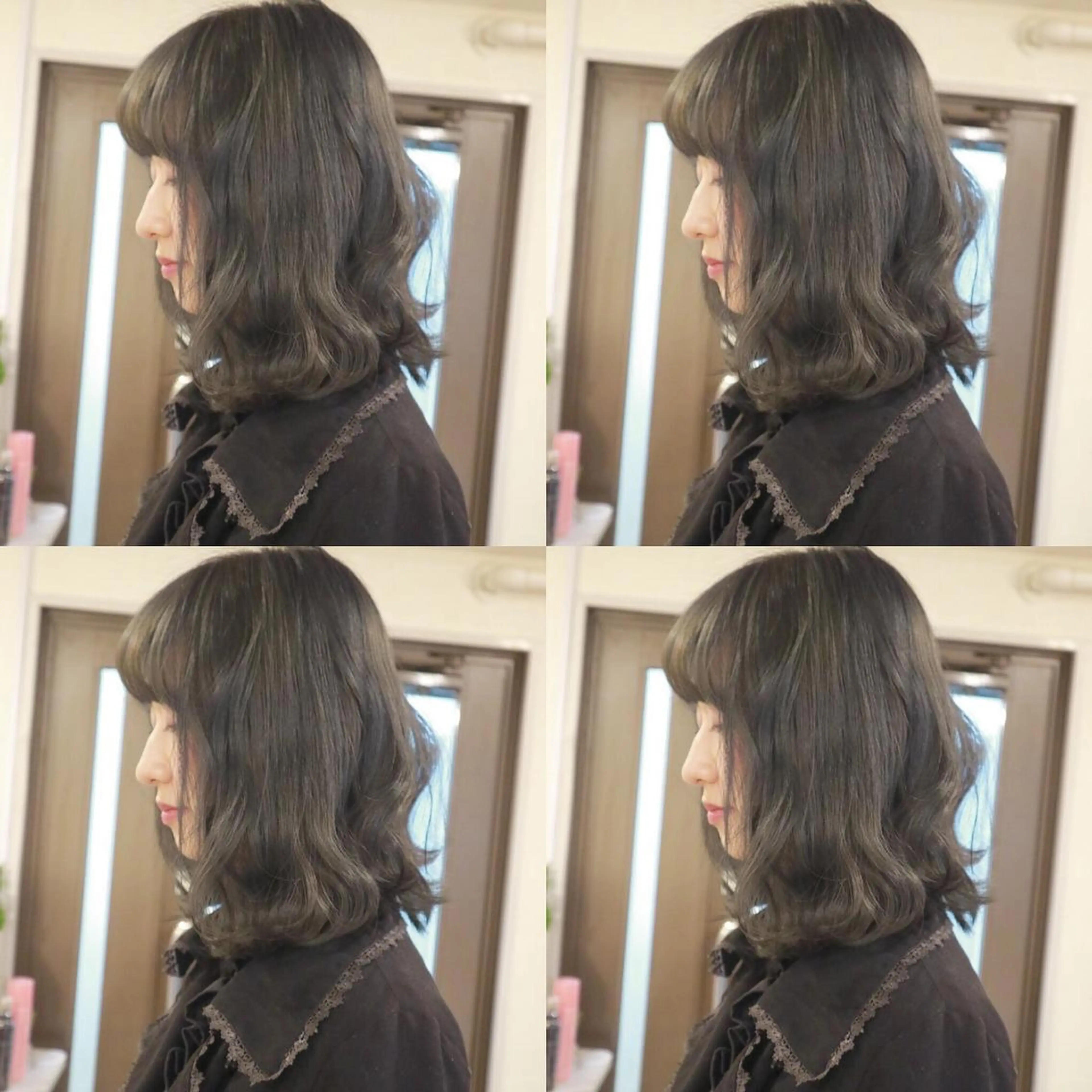 ミディアム カラー ベージュカラー ミルクティーベージュ kalahair salon ブリーチのヘアスタイル