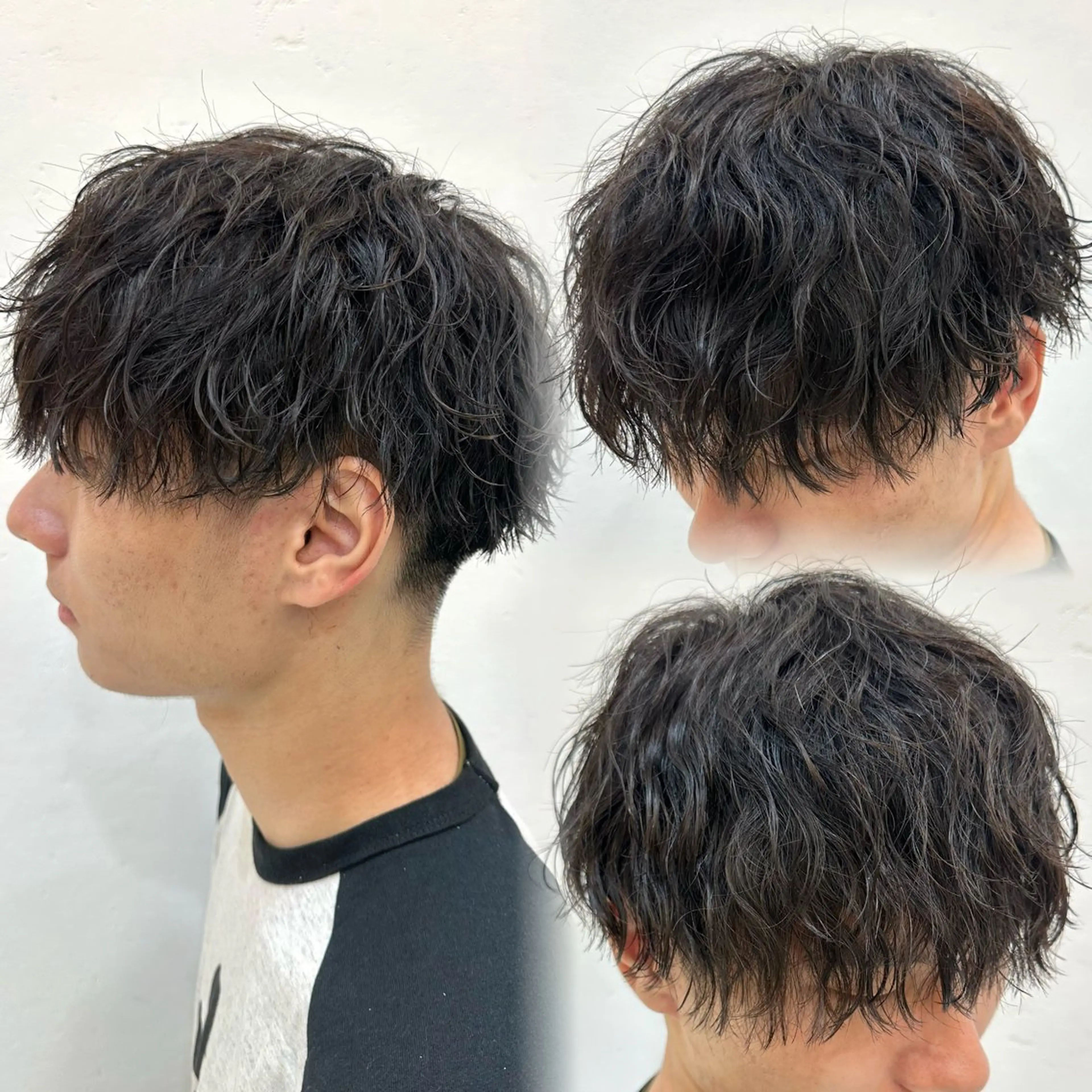 メンズ メンズパーマ 学生（メンズ向け） パーマ 大人メッシュ/ ハイライト/ぽんのヘアスタイル