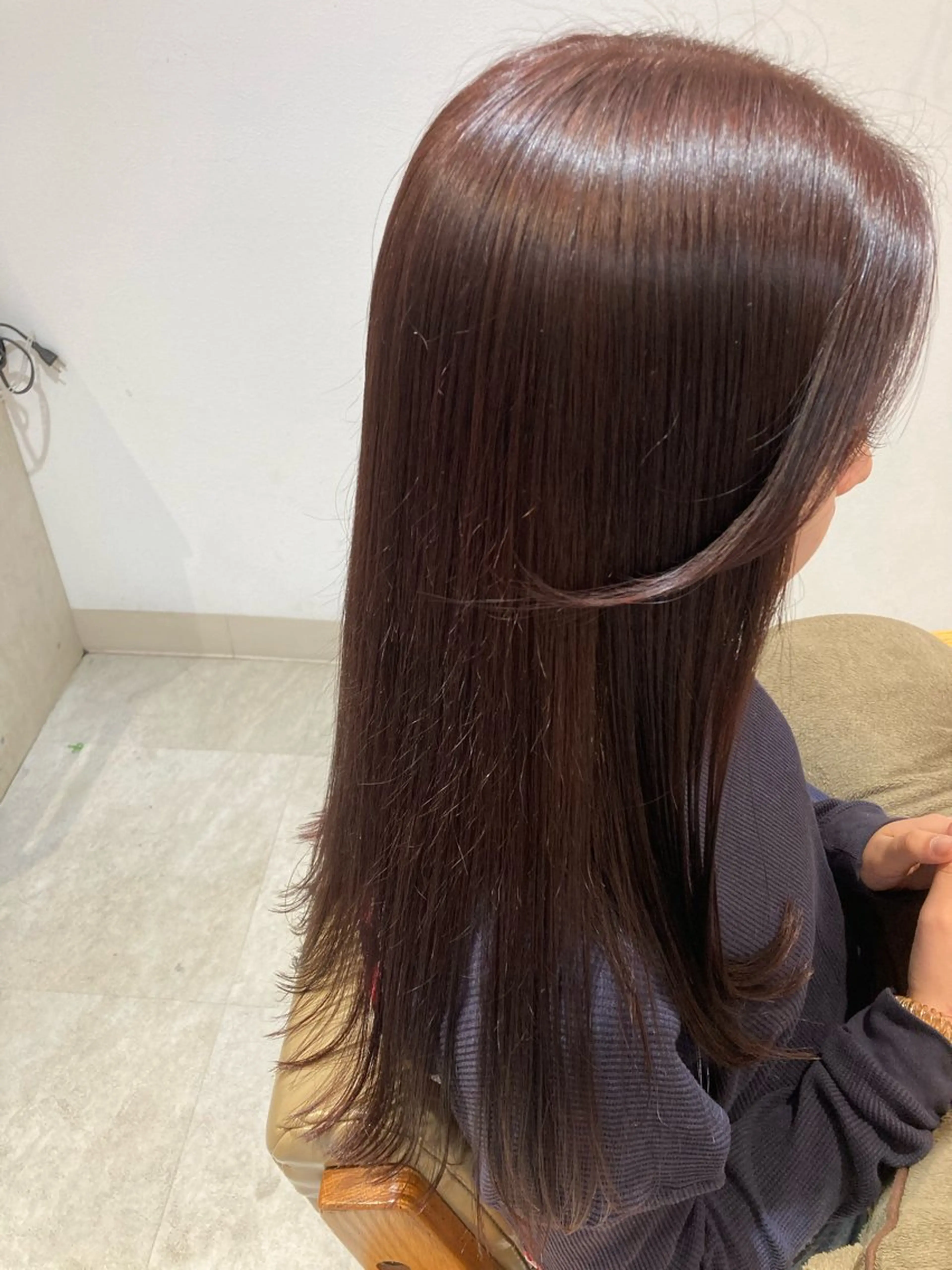 ロング 縮毛矯正 艶カラー4400 まいのヘアスタイル
