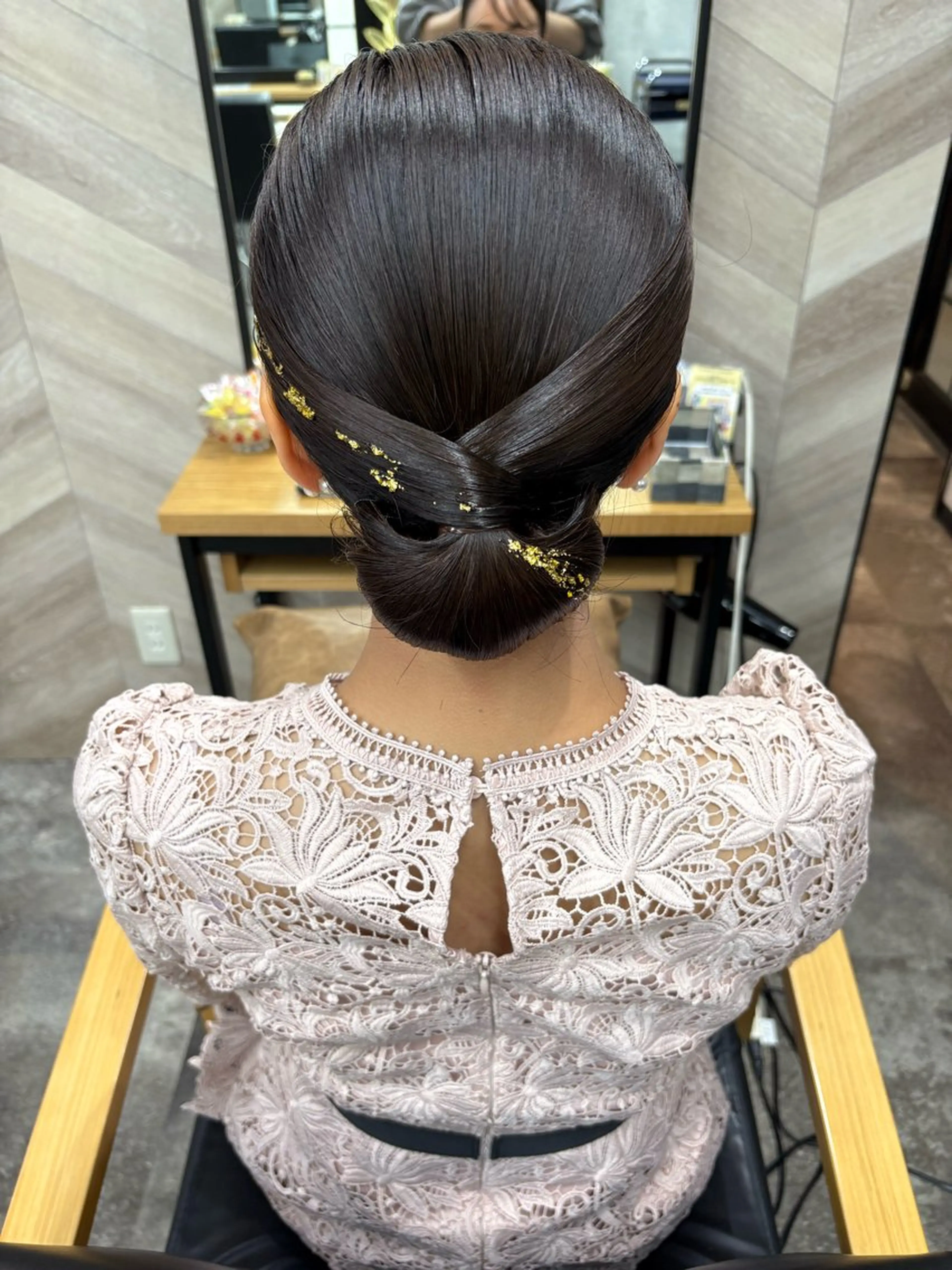セミロング ヘアアレンジ ヘアセット 飯塚 沙衣のヘアスタイル