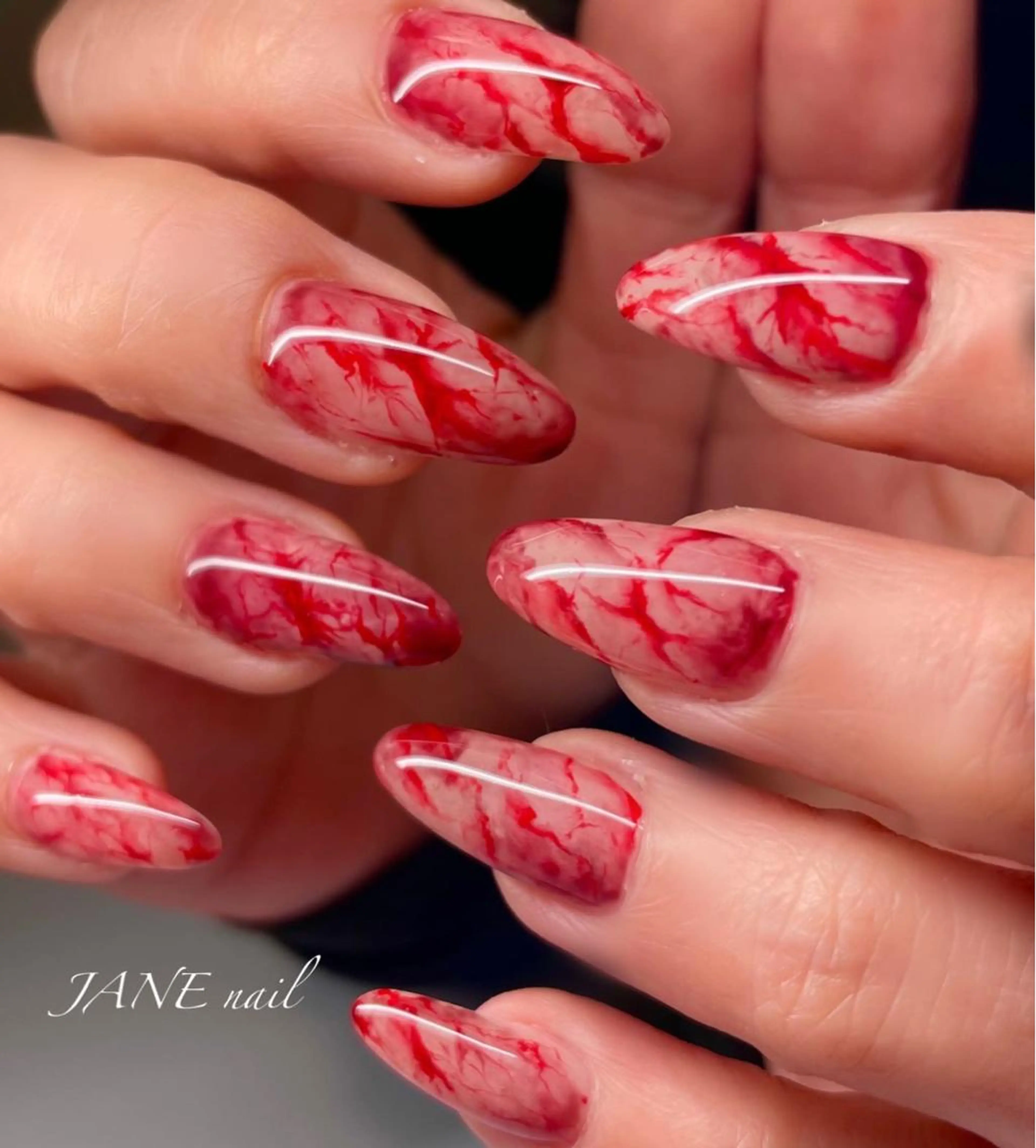 ネイル ブルー ボルドー フットネイル ハロウィン ハンドネイル Nail Salon JANEのネイルデザイン