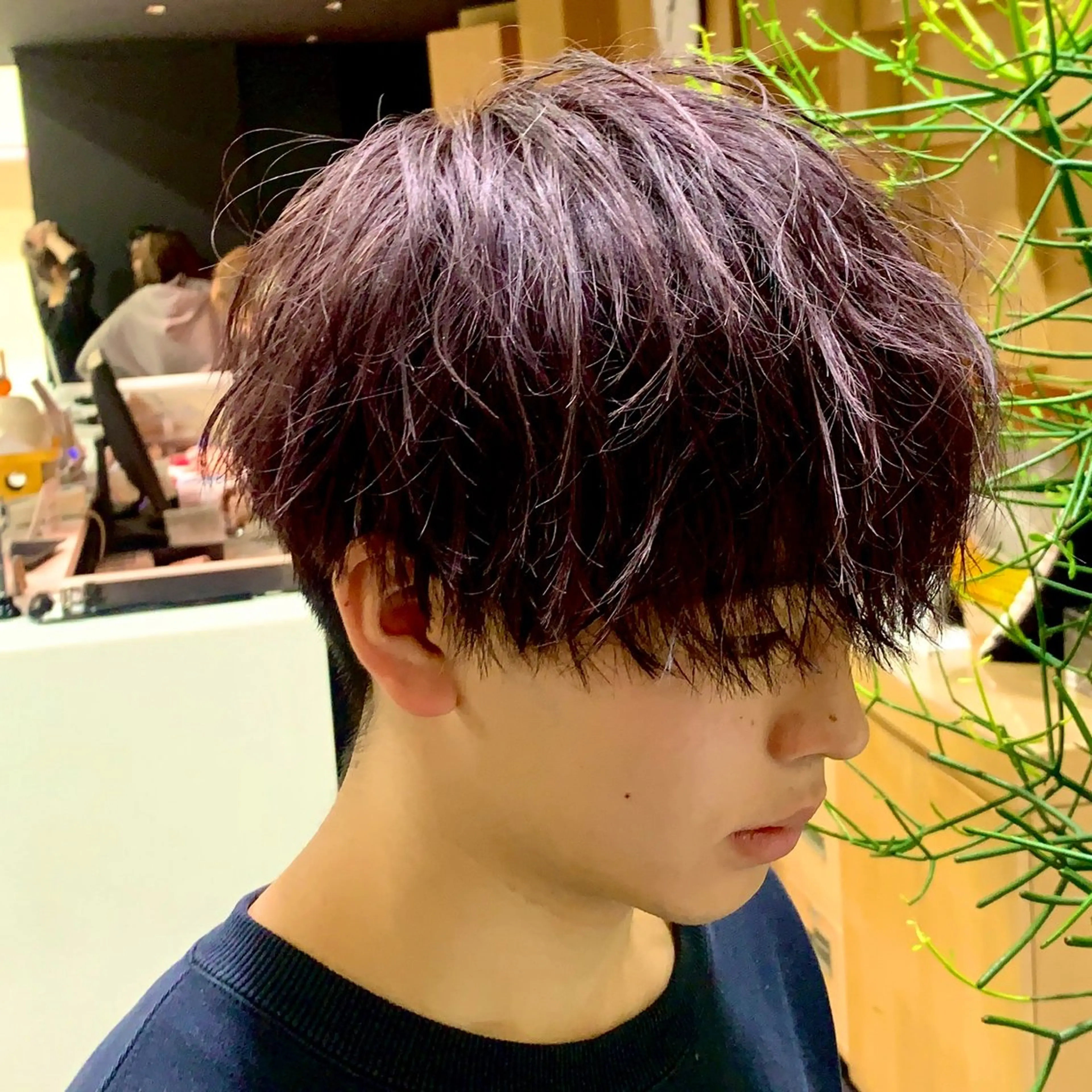 カラー メンズ カット ヘアカラー メンズカットパーマ 【フェザーパーマ】のヘアスタイル