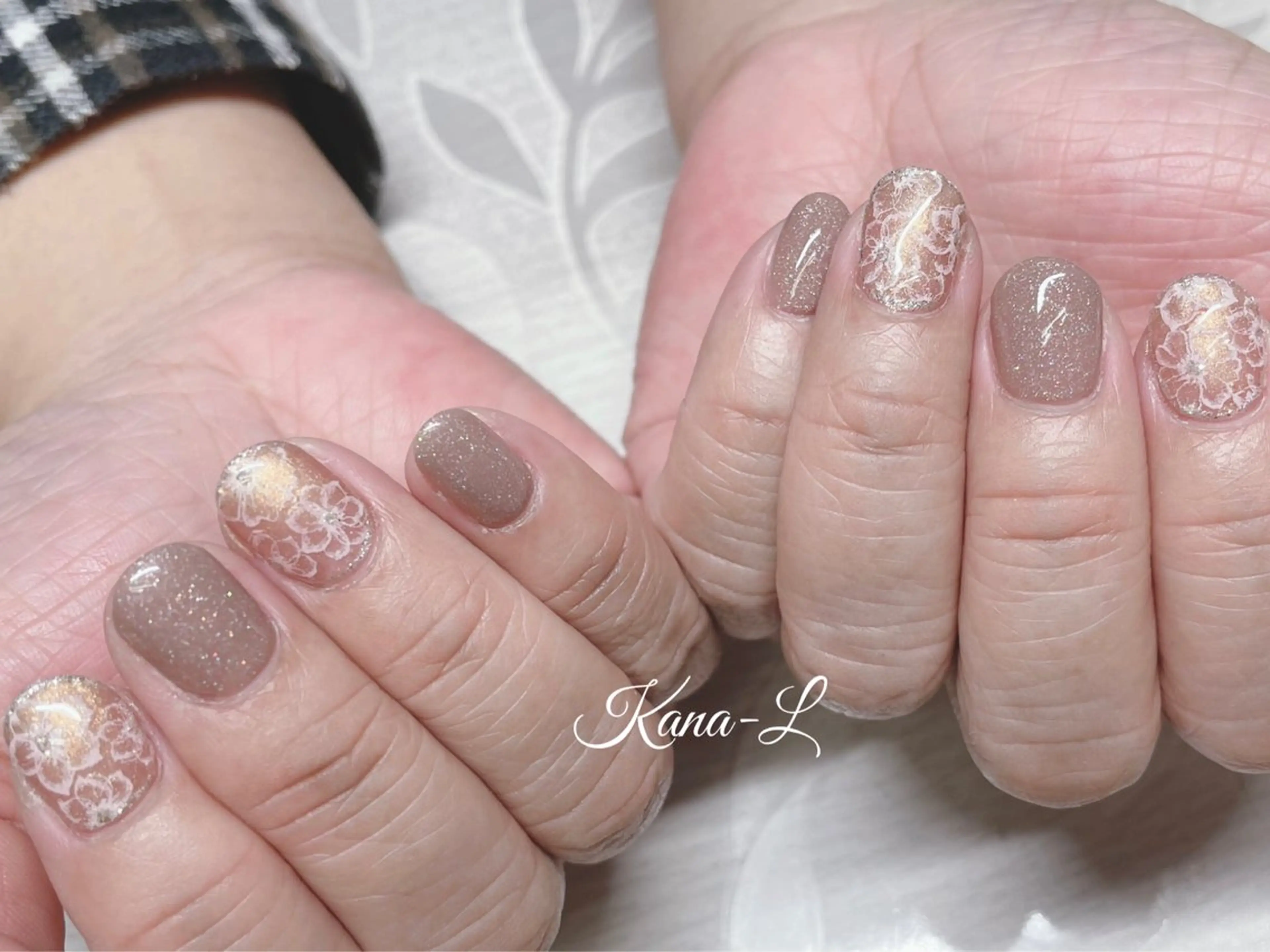 ネイル フラワーネイル ジェルネイル 韓国ネイル パラジェル 春ネイル 芦辺 香奈のネイルデザイン