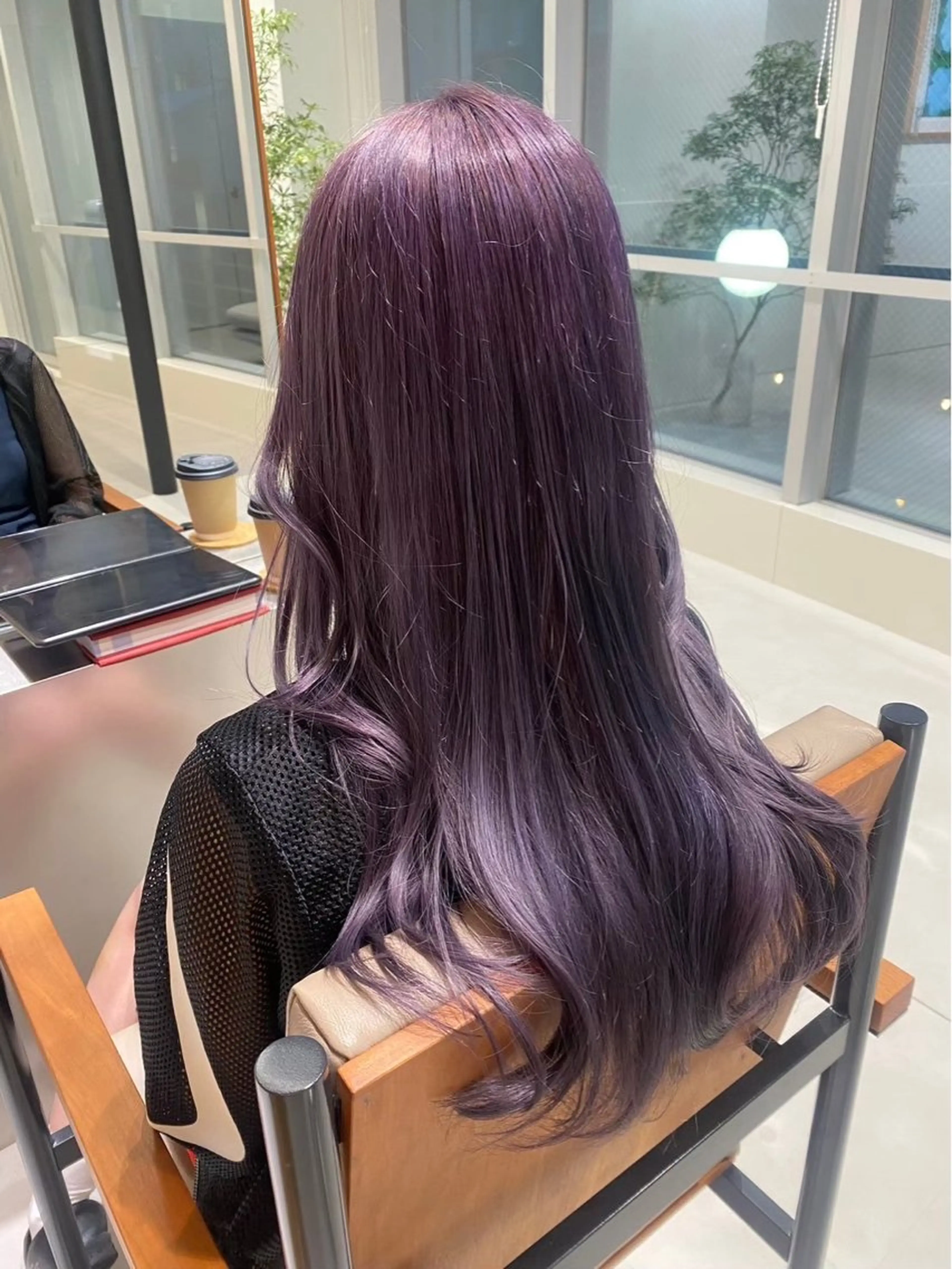 ロング カラー ブリーチ ラベンダーカラー ハイトーン大好き 美容師🕊️aiのヘアスタイル