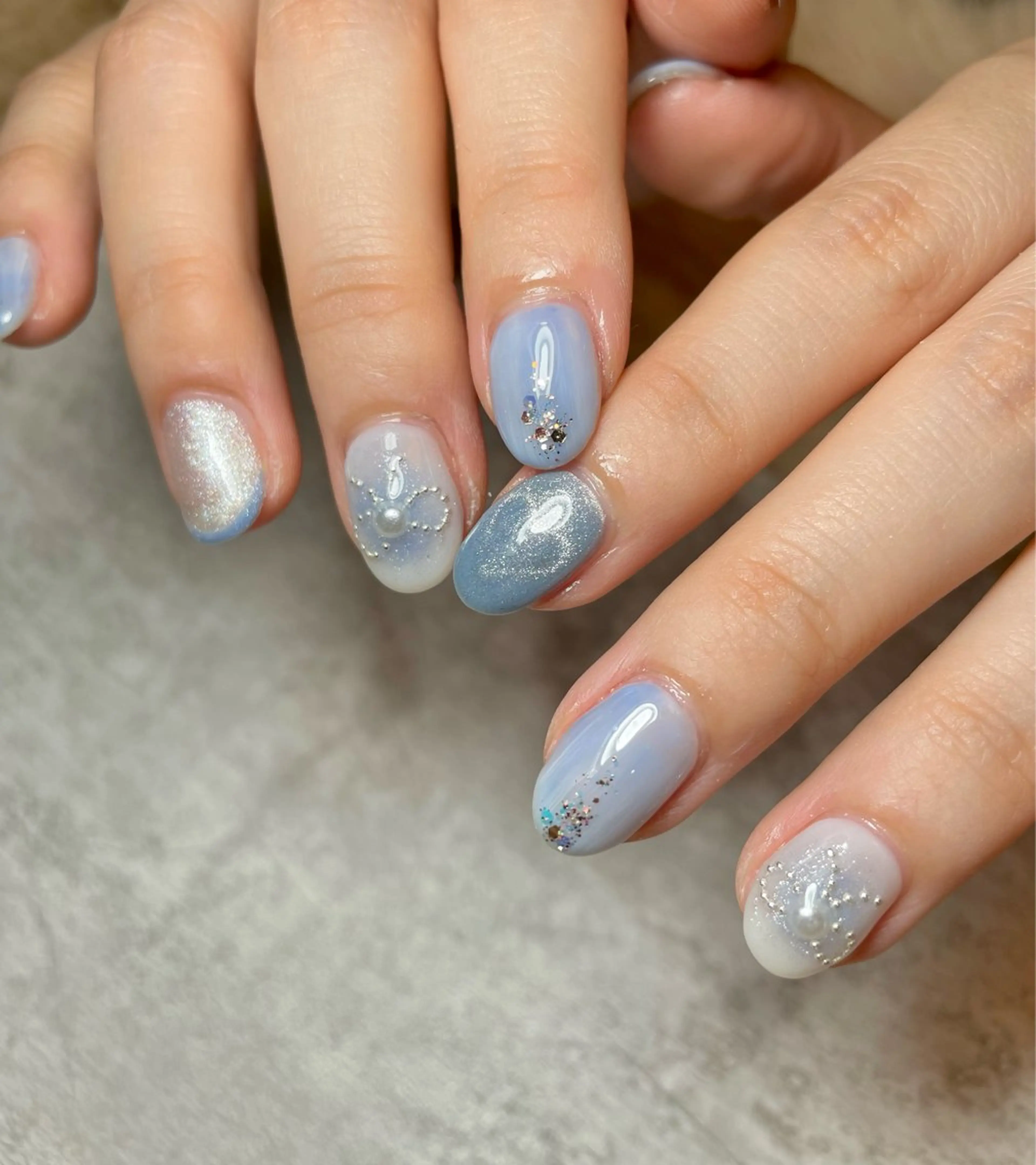 ネイル チークネイル ハート リボン BEAUTY GARDEN 【nail salon unseul】所属・nana .のネイルデザイン