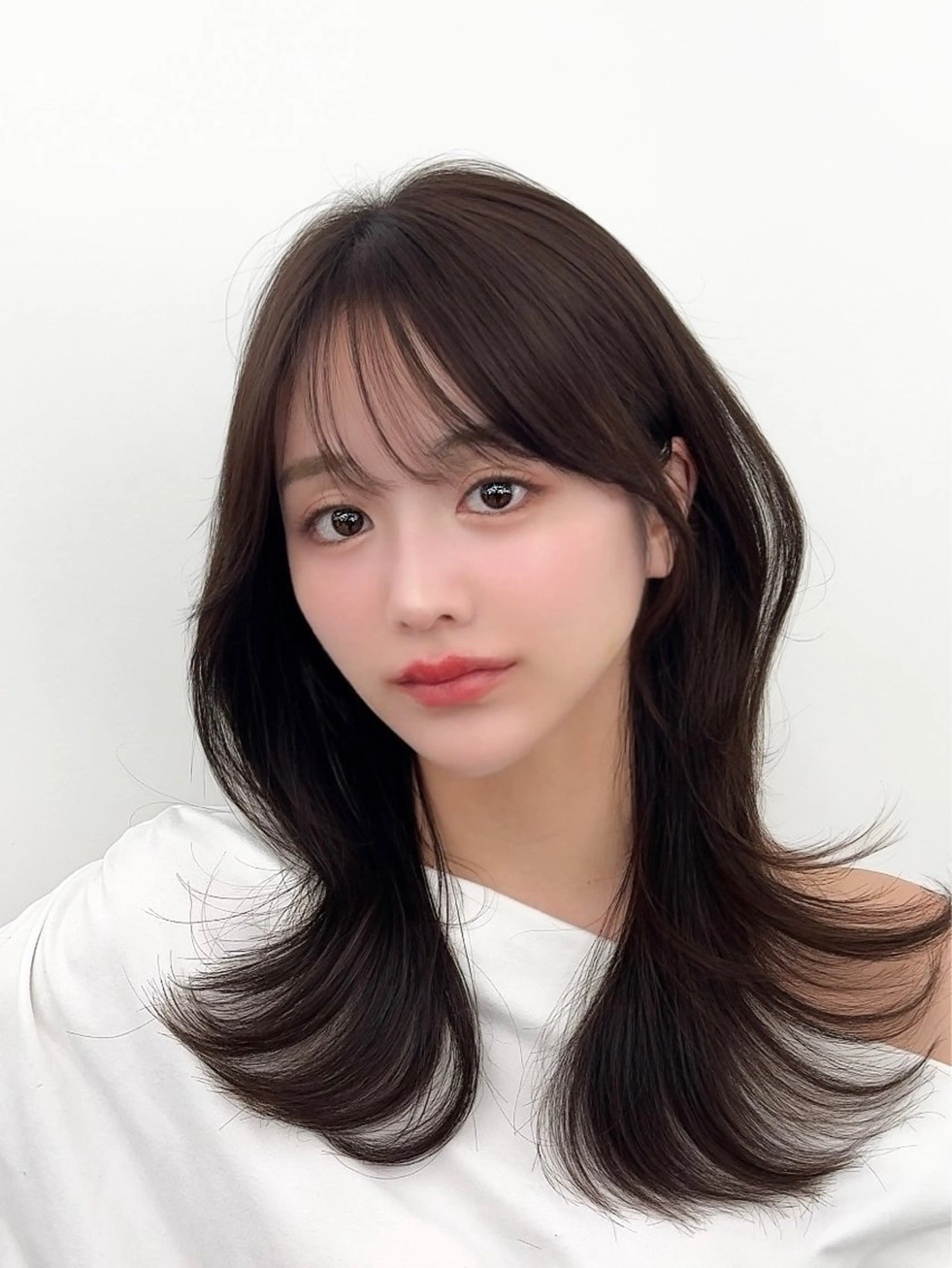 ミディアム カラー ヘアアレンジ カット ヘアカラー ヘアセット 最小顔周りカット/ くびれヘア/窪田洸希のヘアスタイル
