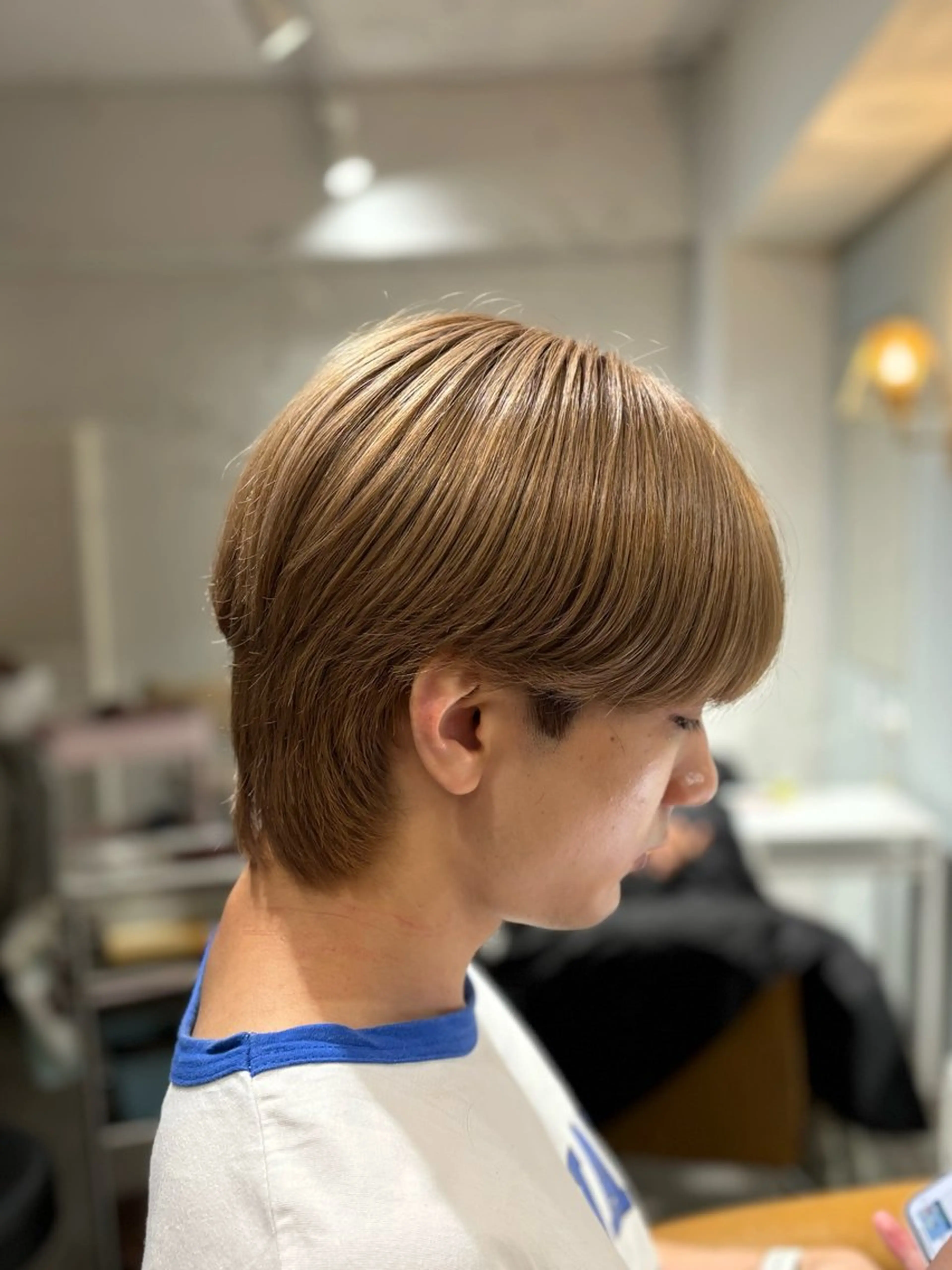 ショート カラー パーマ メンズ 韓国メンズヘア/ ダウンパーマ/歩夢のヘアスタイル