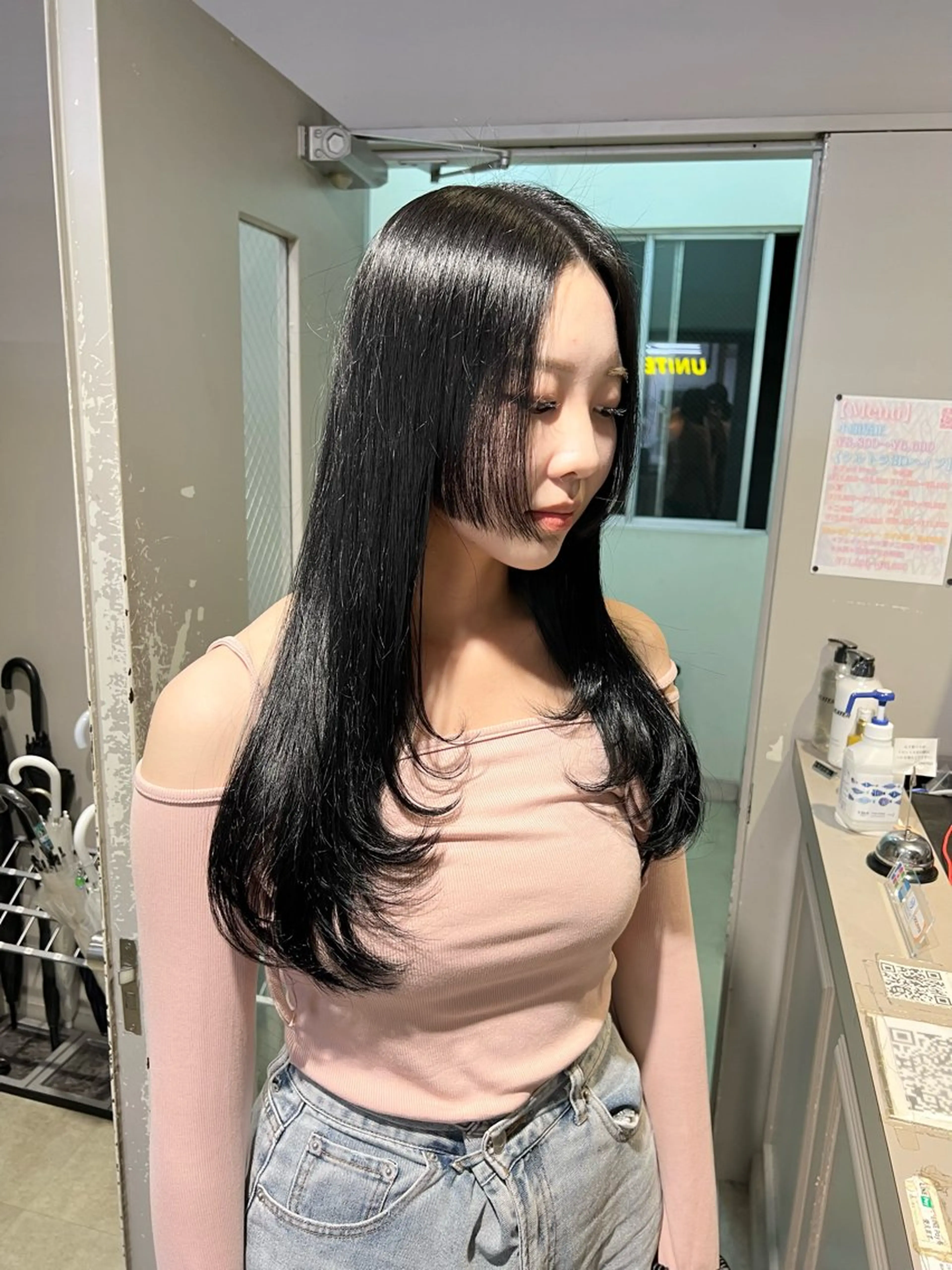 ロング カラー パーマ ヘアアレンジ メンズ キッズ カット ヘアカラー トリートメント ヘッドスパ ヘアセット 上品＆韓国風 🥀海心🥀のヘアスタイル