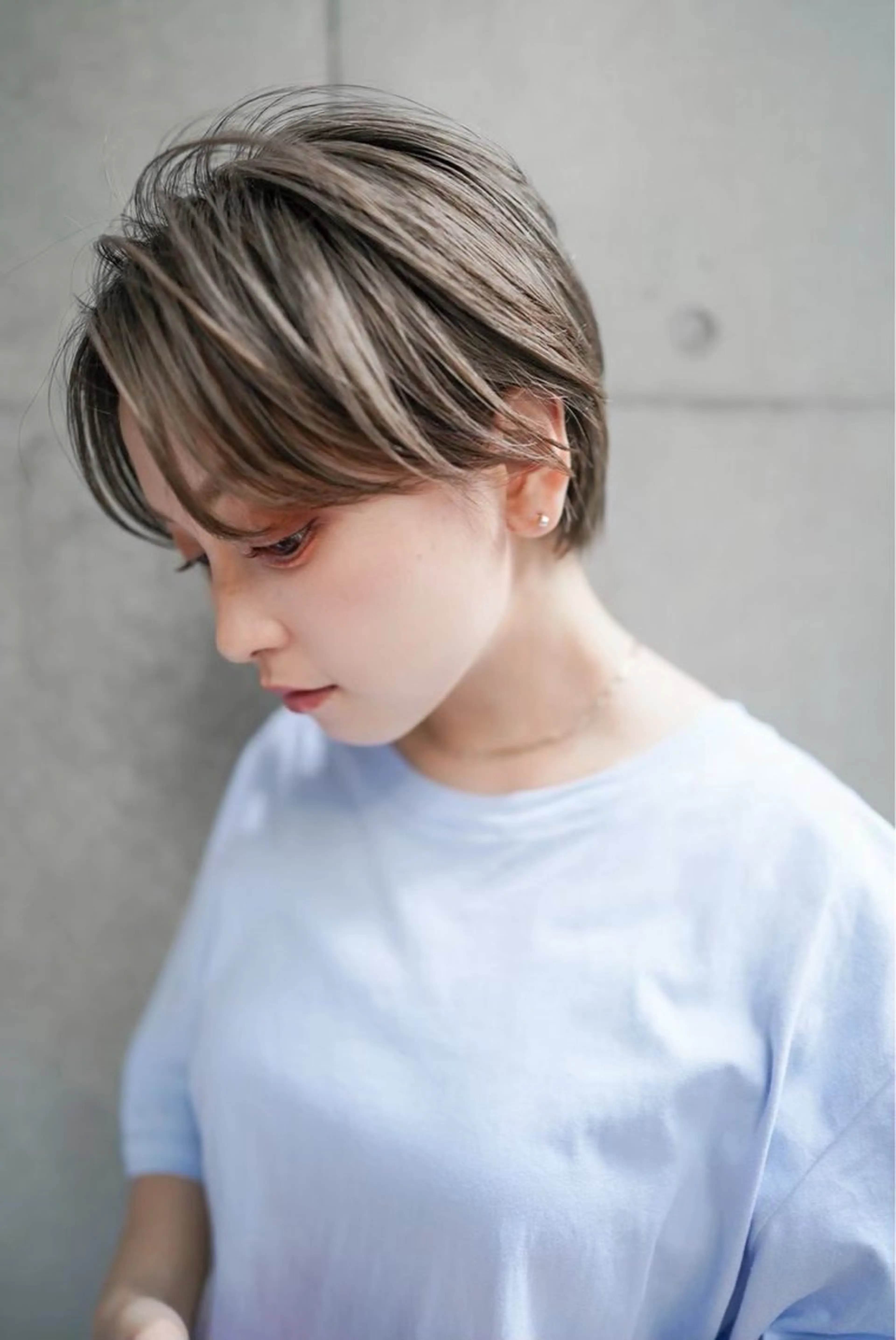 ショート ショートヘア 切りっぱなしボブ/ 小顔ボブNANAのヘアスタイル
