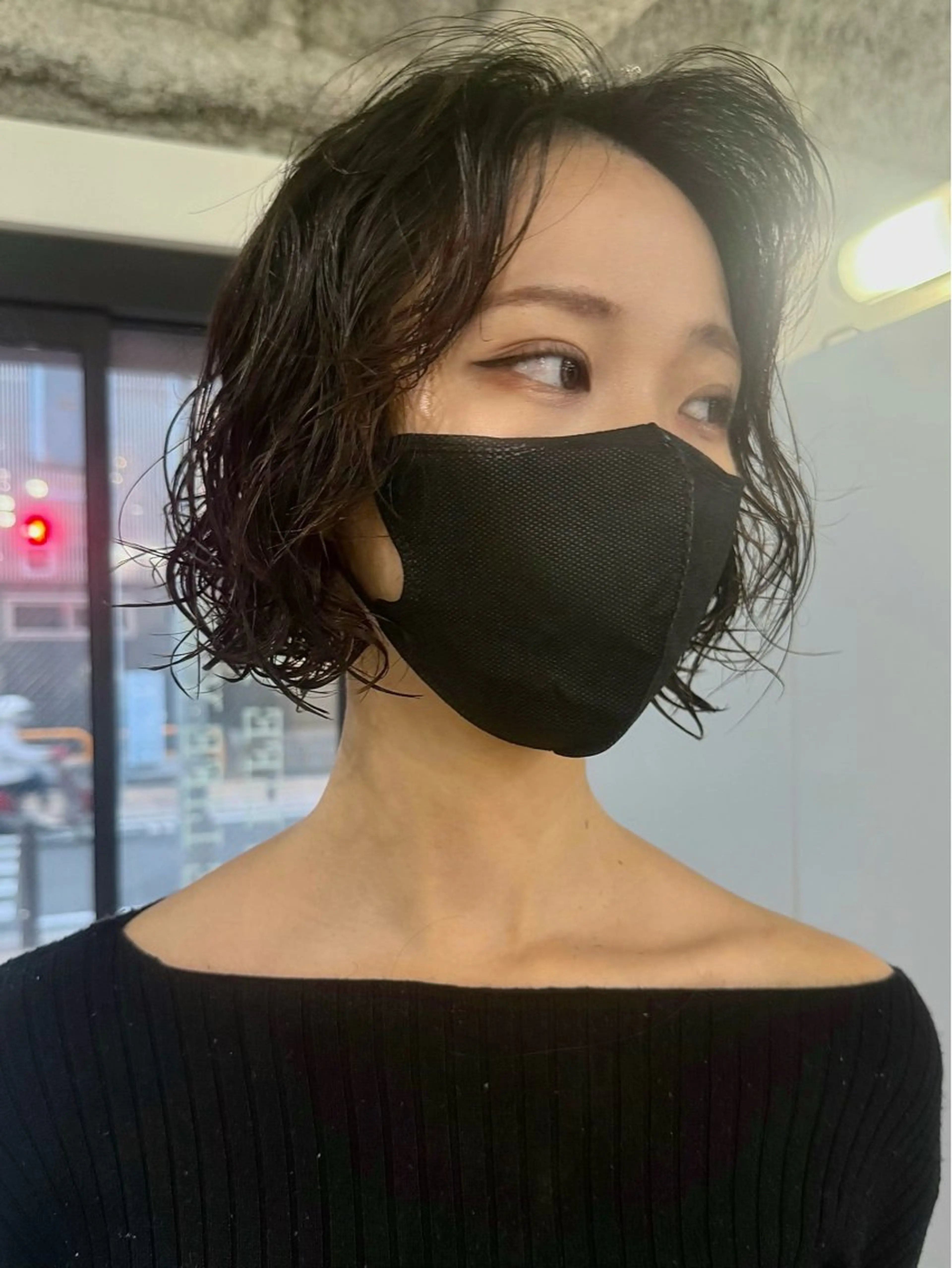 ショート パーマ ボブ くせ毛 篠崎 佑季のヘアスタイル