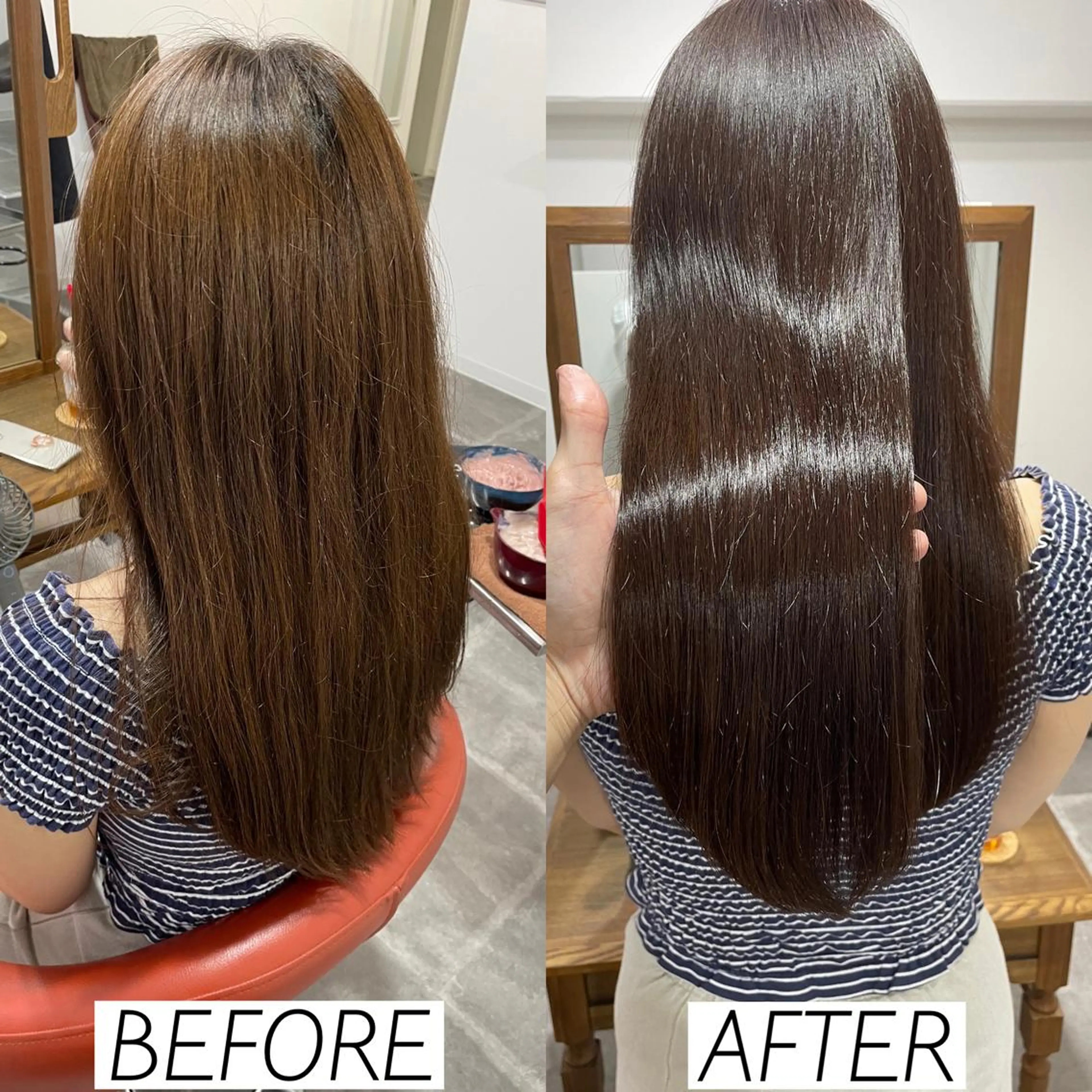セミロング カラー パープルカラー 髪質改善 トリートメント 森田 一平のヘアスタイル