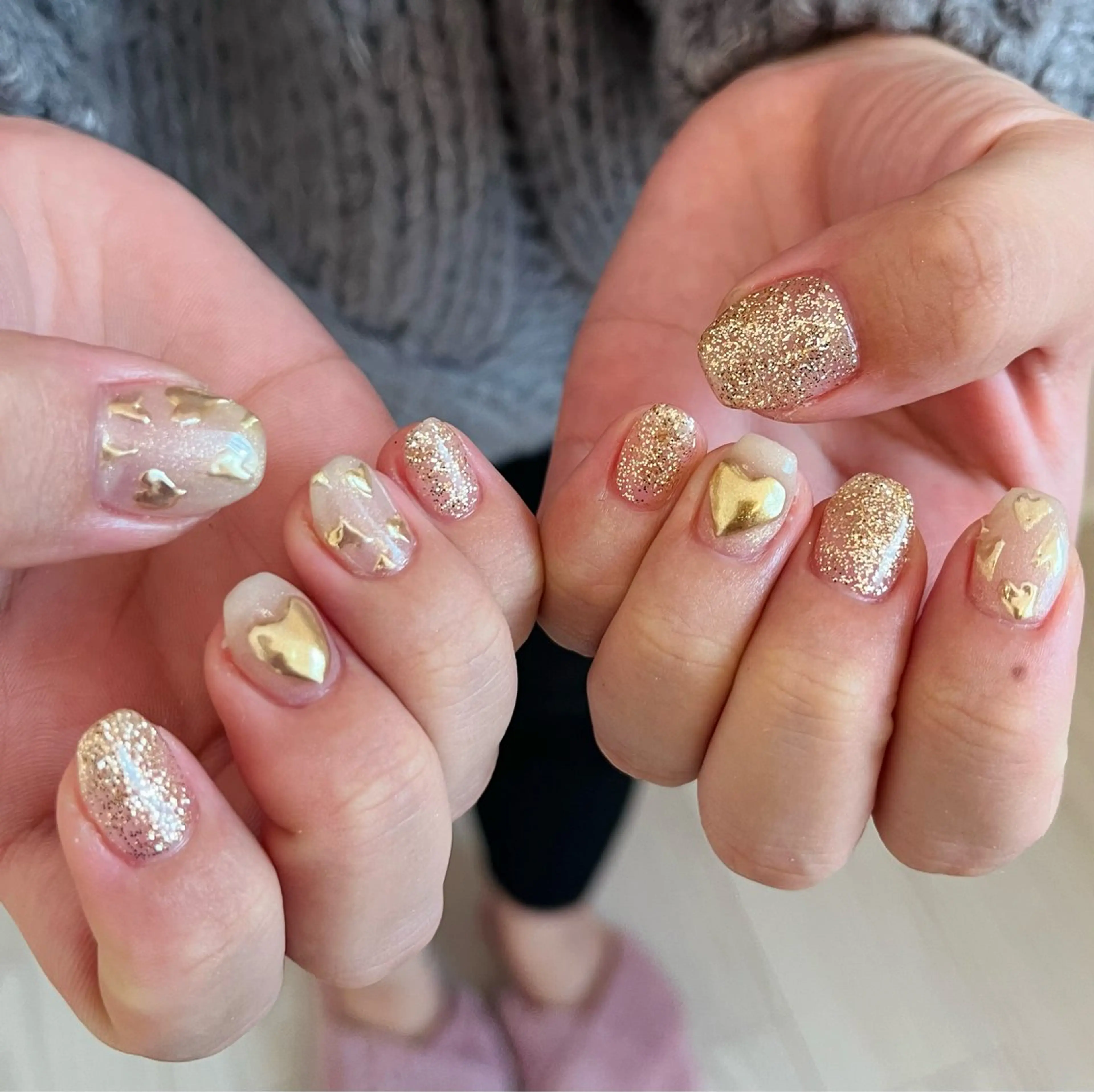 ネイル ハート ハンドネイル HazeGrass NAILのネイルデザイン