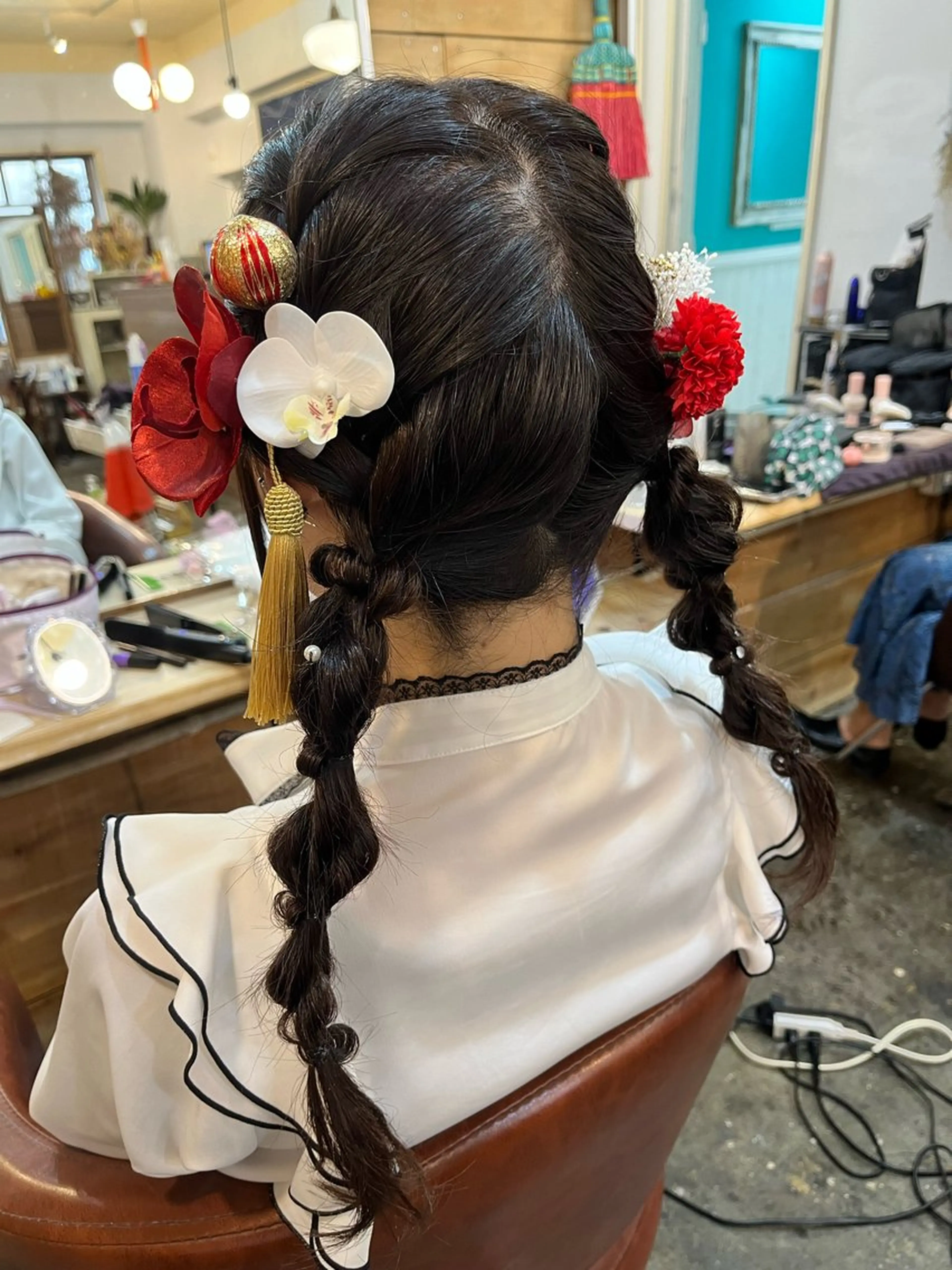 ヘアアレンジ 成人式 ヘアセット 🦋ニュアンスカラー mary's🦋原宿のヘアスタイル