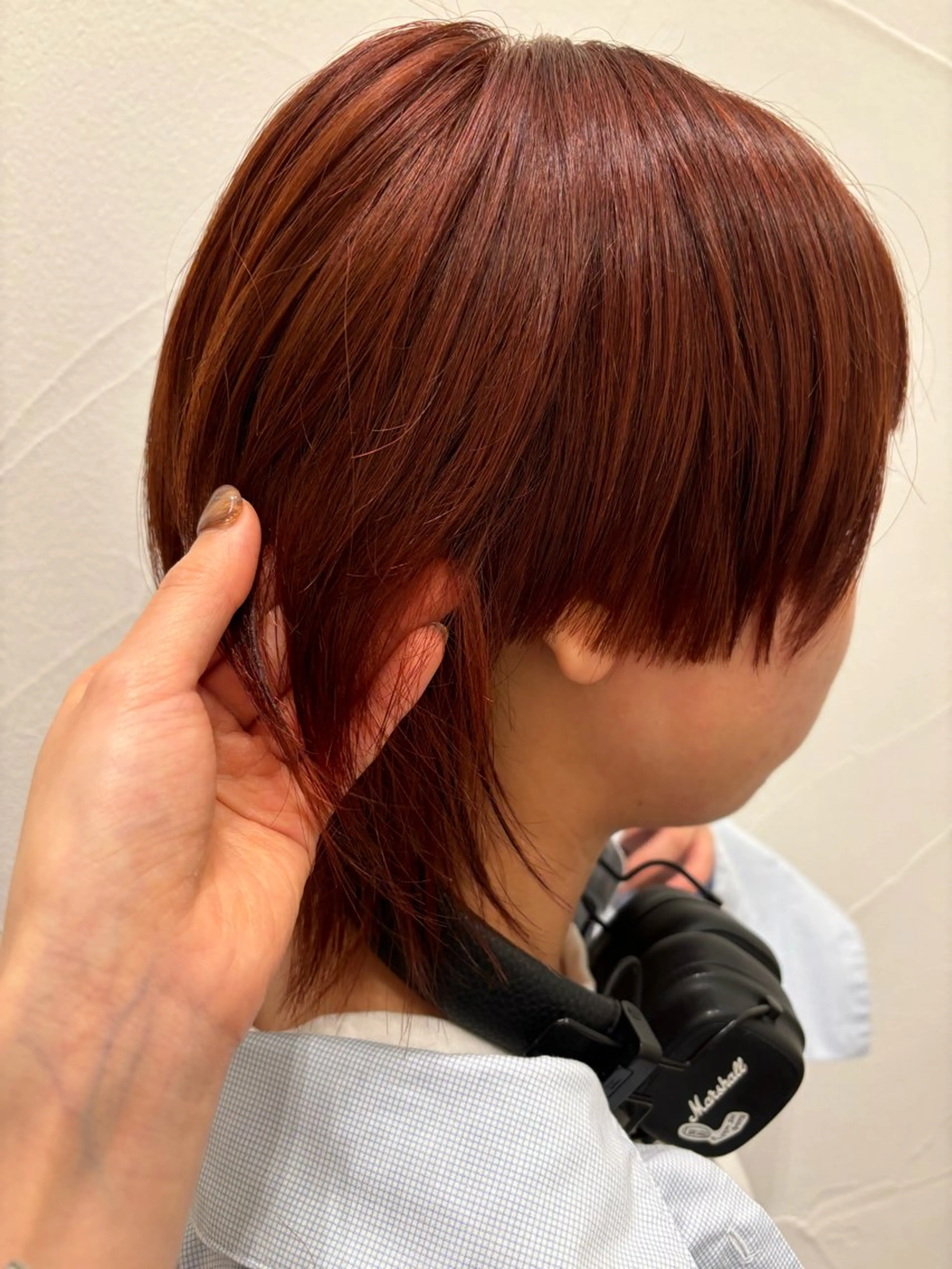 ショート カラー ブラウンカラー オレンジ オレンジブラウン ウルフカット ヘアカラー 🌙Ash中目黒 坪内沙月🌙のヘアスタイル