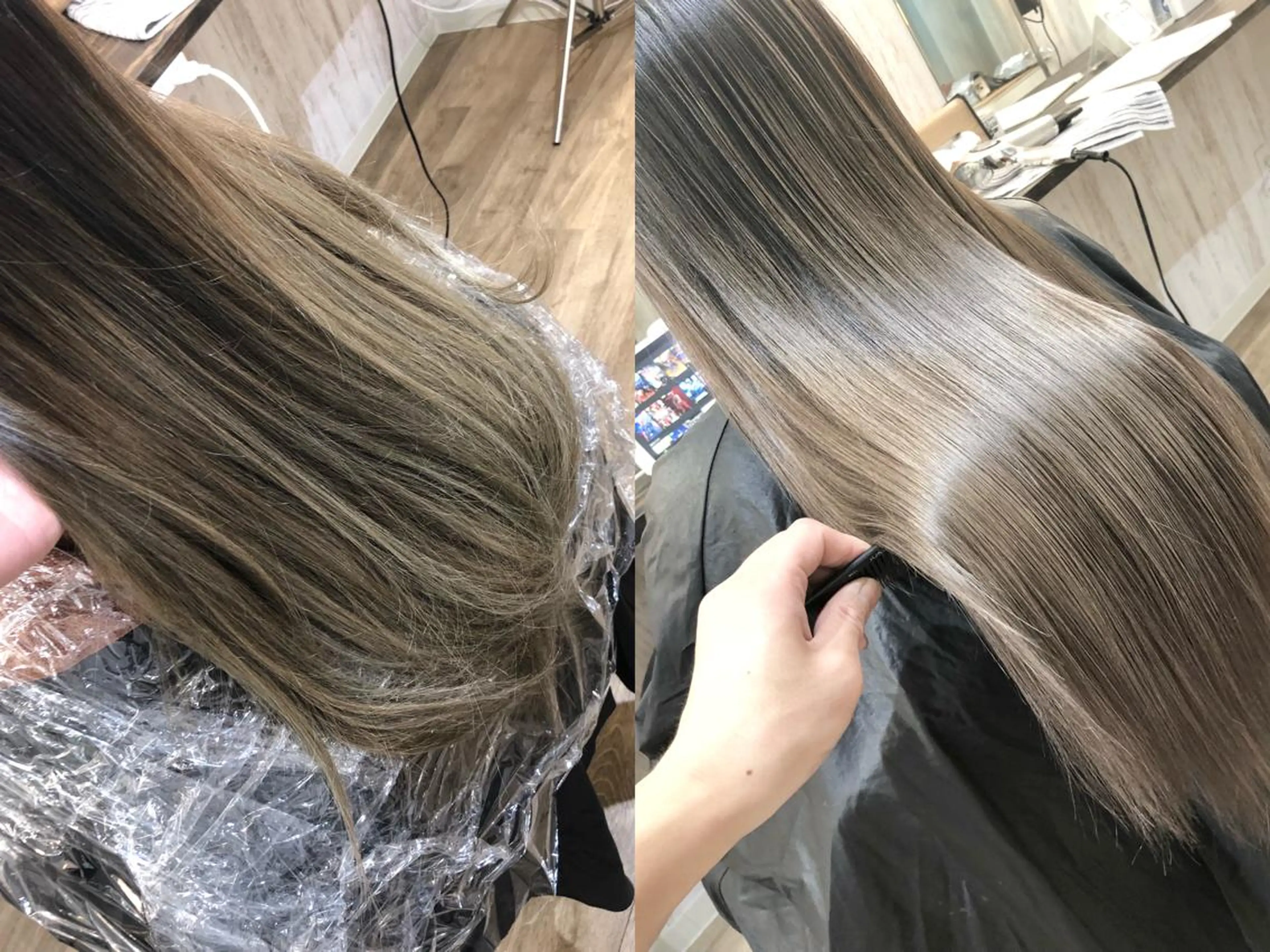 ロング カラー ブリーチ ブリーチなしカラー プライベートサロン LyoN/RYOTAのヘアスタイル