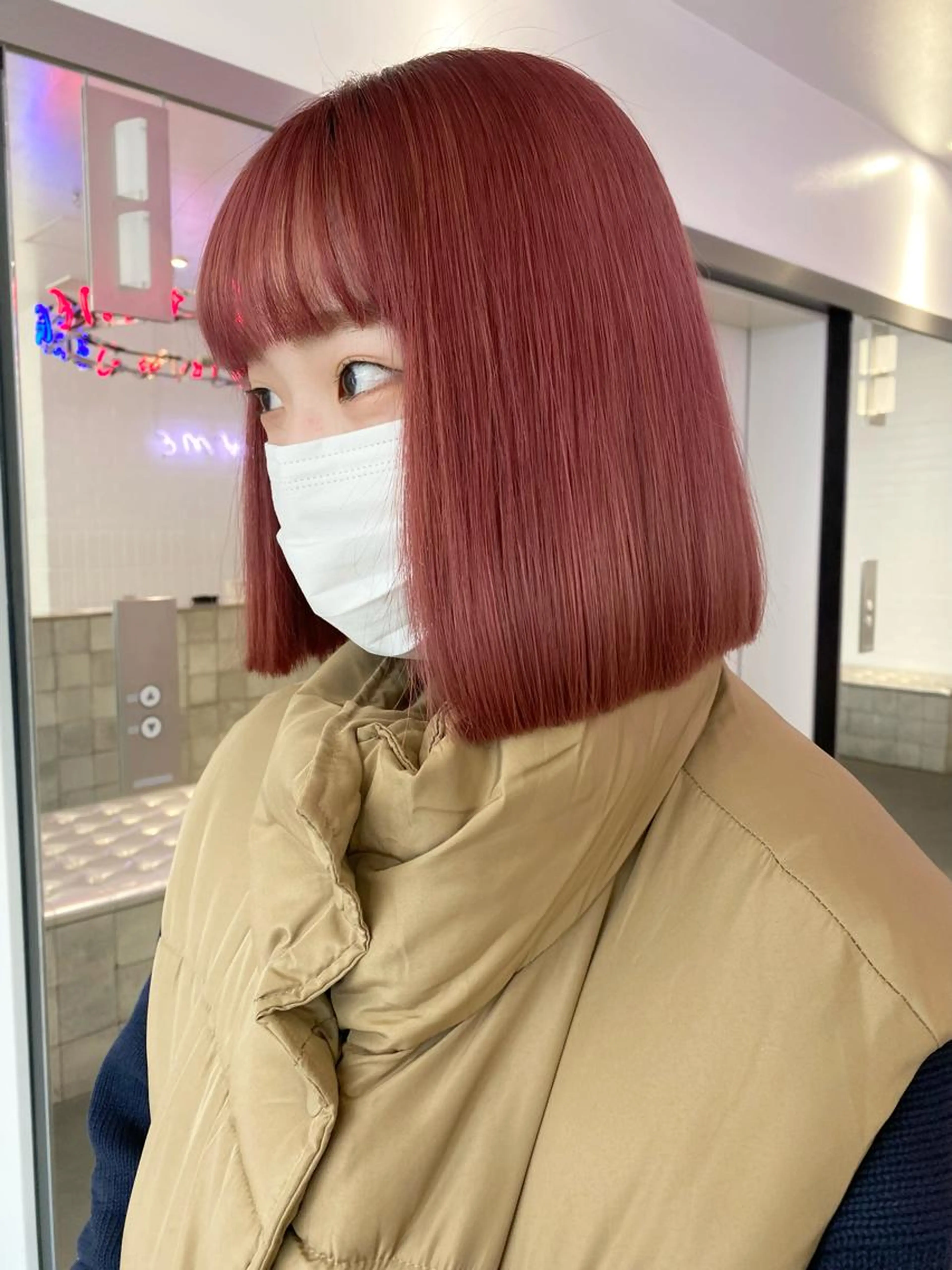 🍒暖色カラー🍒ブリーチなしダブルカラー➕2stトリートメントの写真