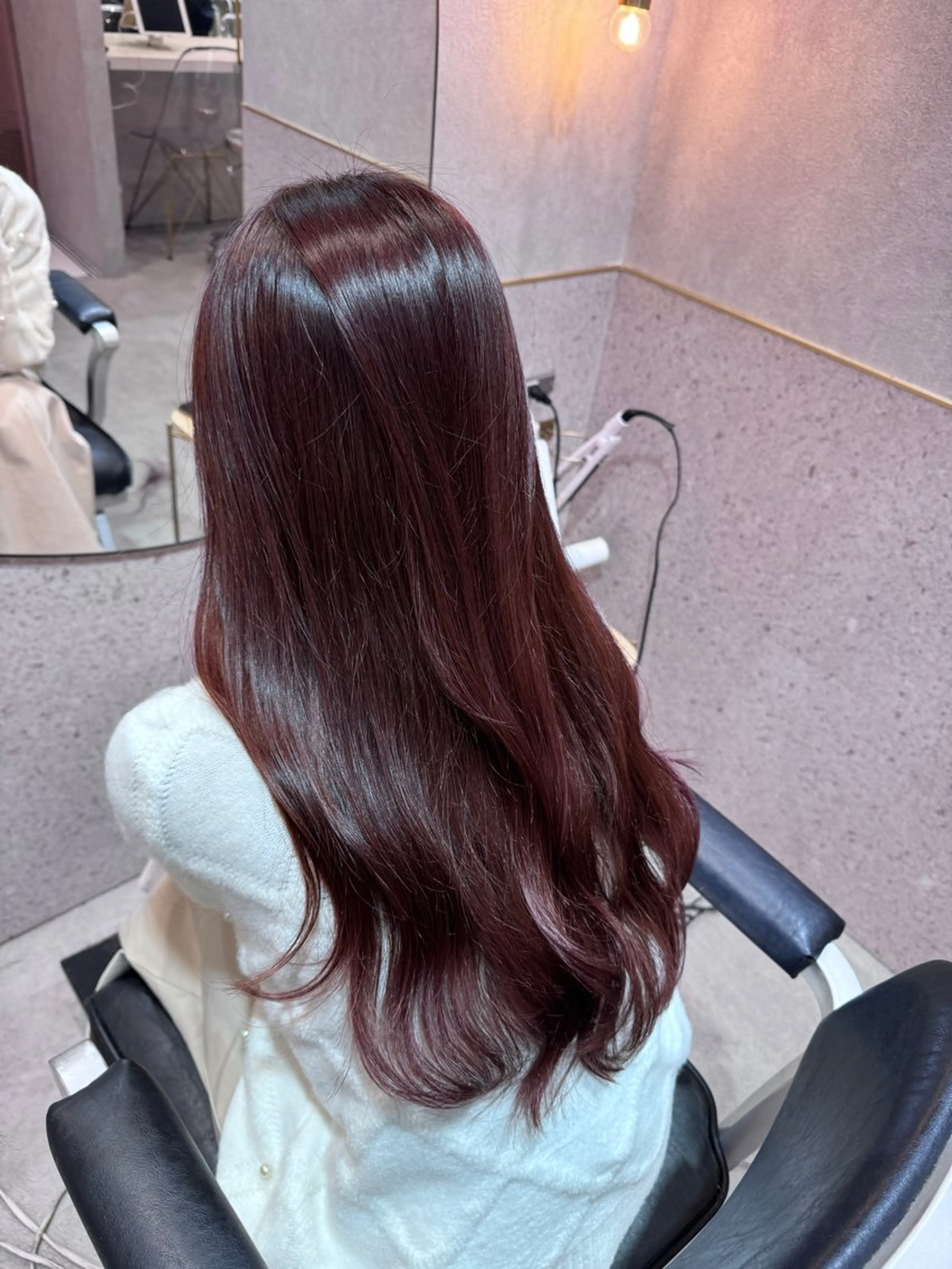 ロング ピンクラベンダー カット ヘアカラー トリートメント 🎀しゅな/韓国 レイヤー/透明感♡のヘアスタイル