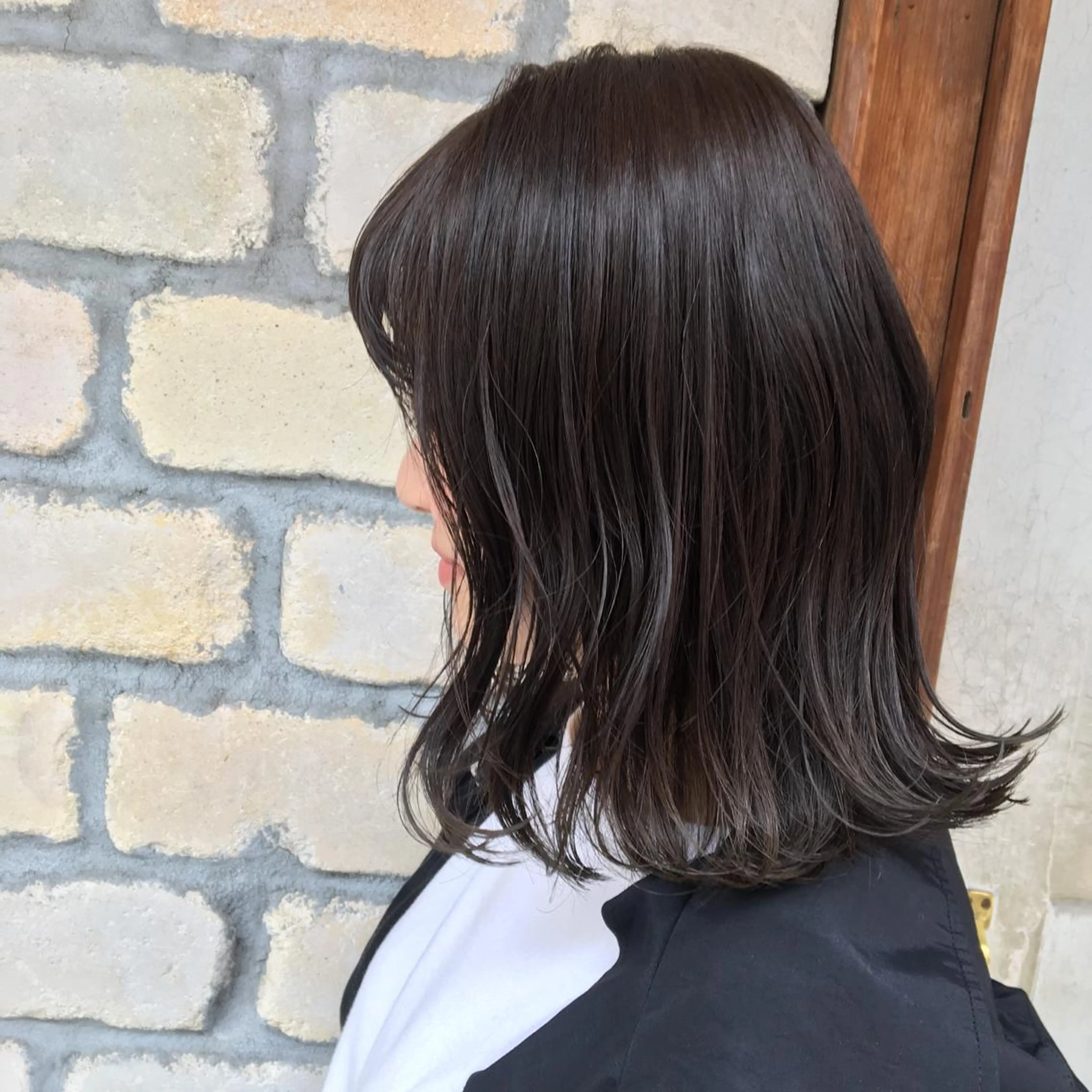 ミディアム カラー グラデーションカラー グレージュ emme MIHO♡のヘアスタイル
