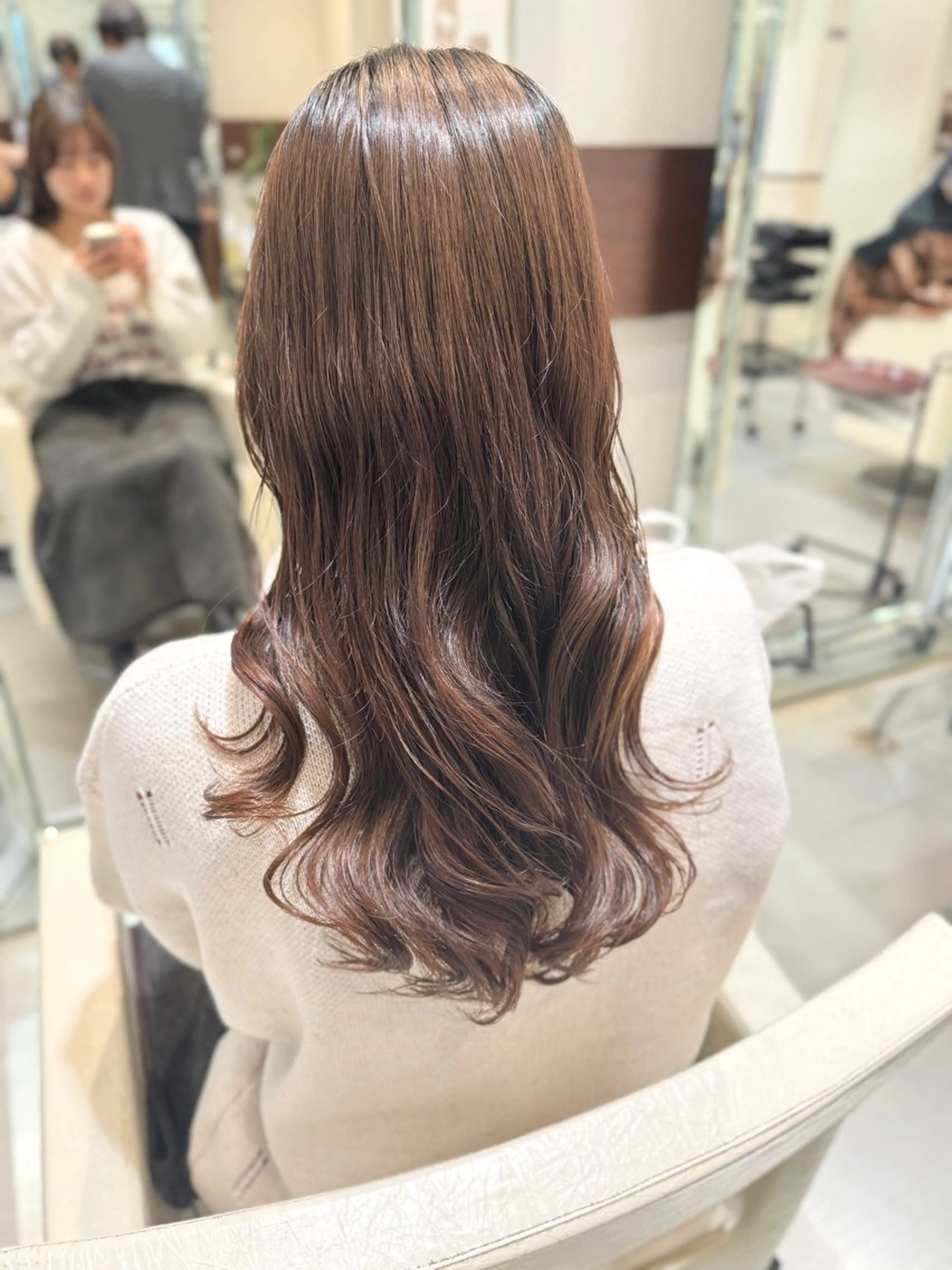 ロング カット トリートメント デジタルパーマ/ コテ巻き風パーマのヘアスタイル