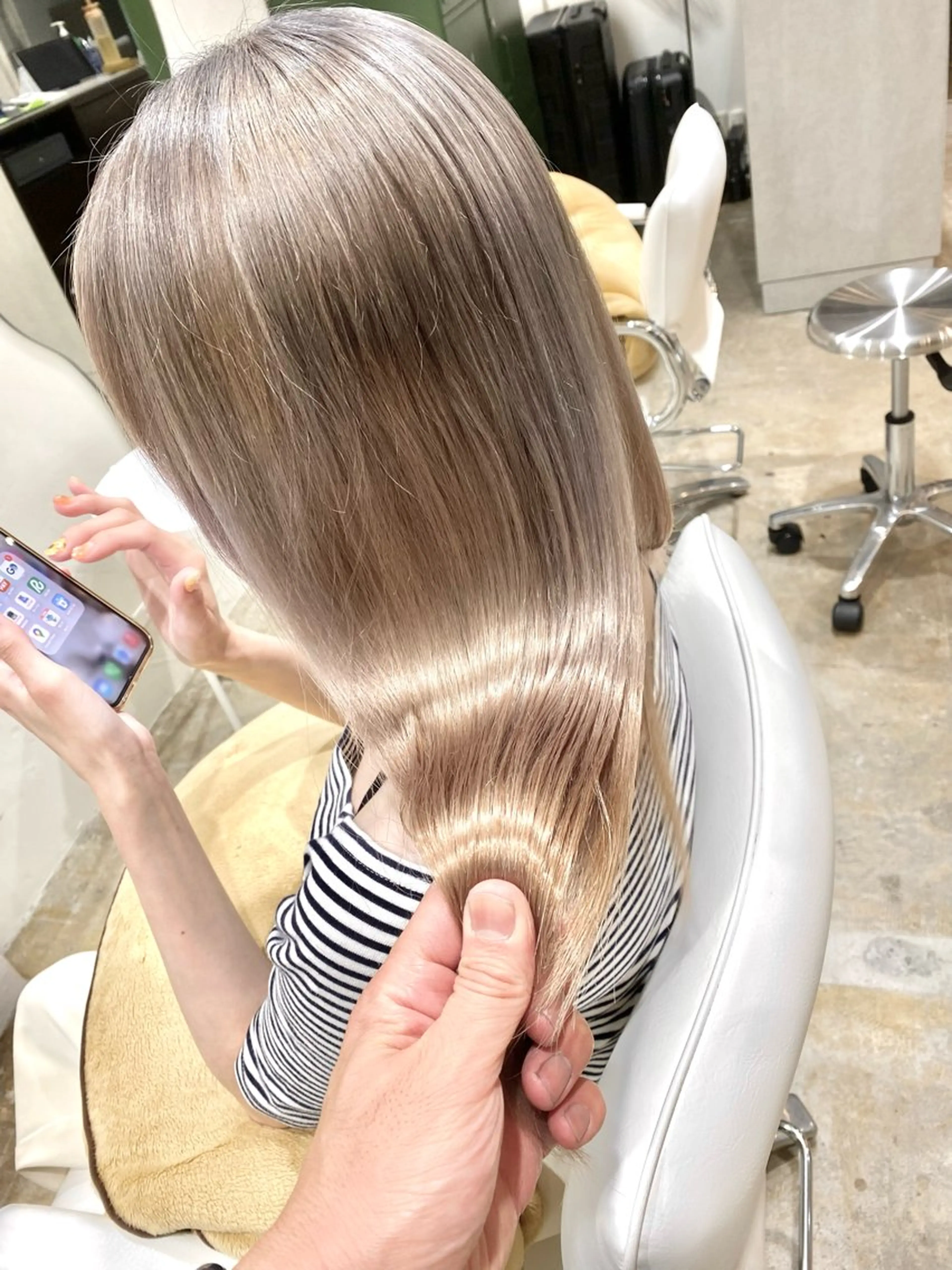 ロング Sabby所属・氏川洸希 パーマのヘアスタイル