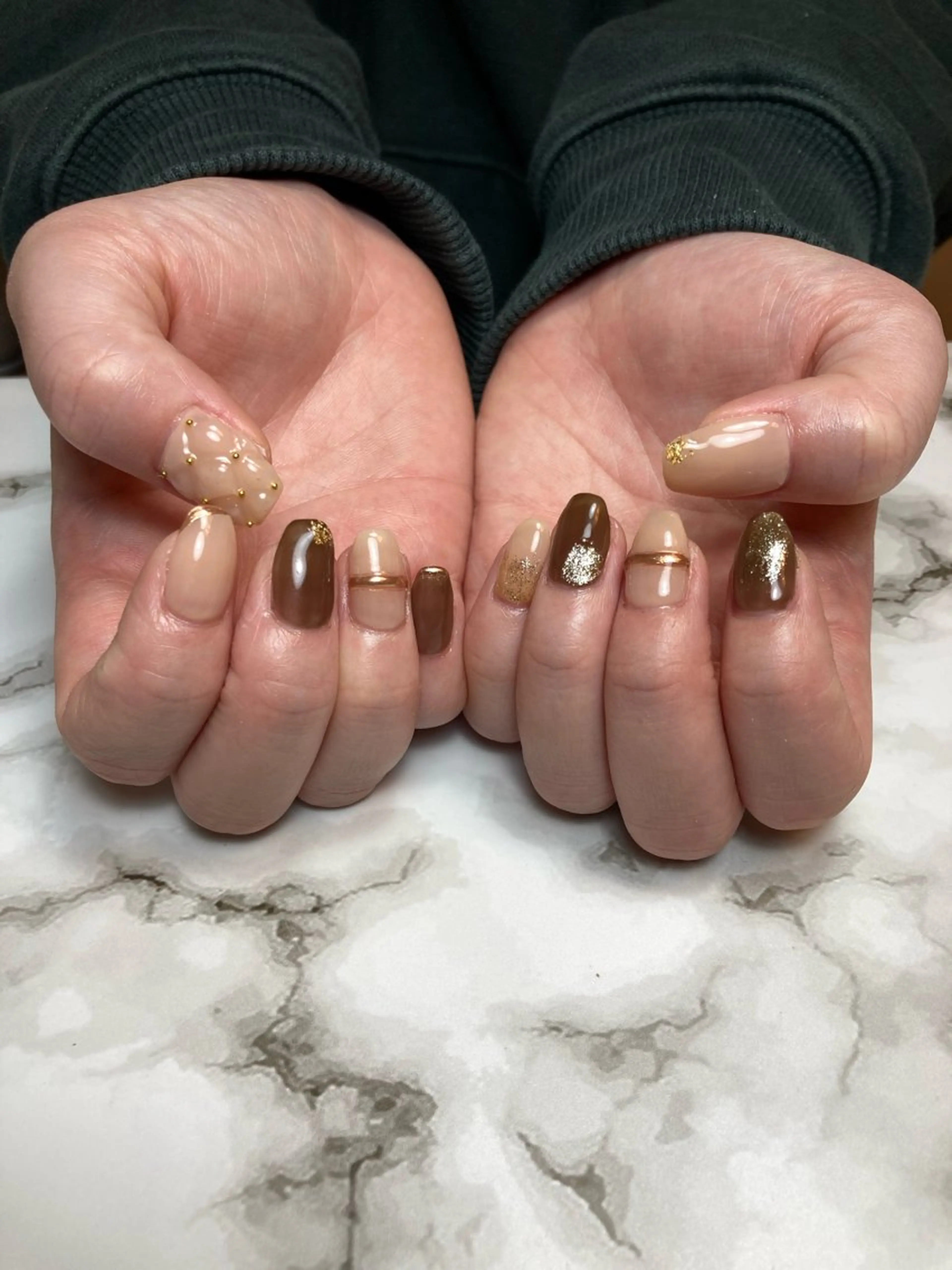 ミディアム ハンドネイル フットネイル et.nail所属・et. nailのネイルデザイン
