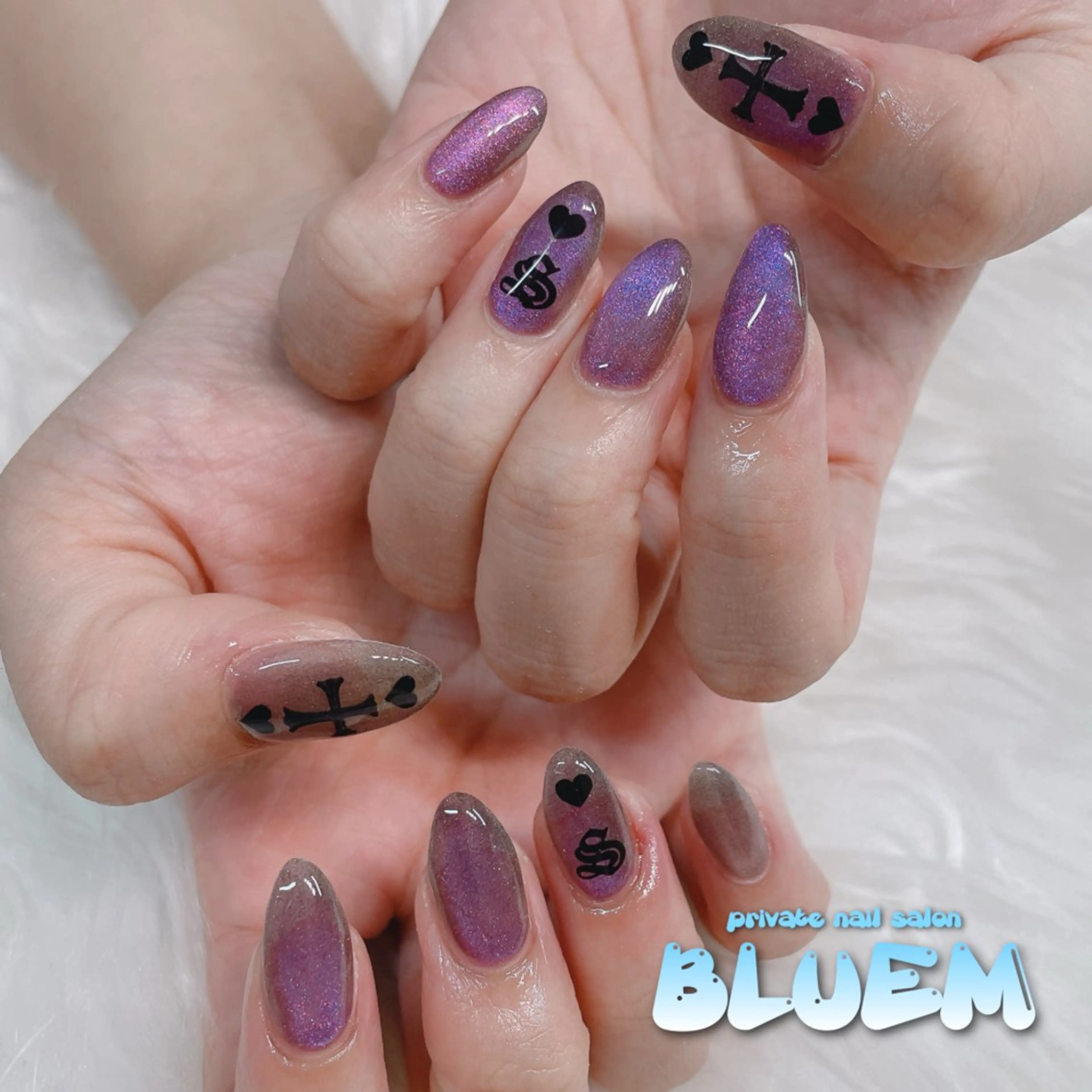 ネイル マグネットネイル ハンドネイル ハンドケア BLUEM所属・BLUEM さやかのネイルデザイン