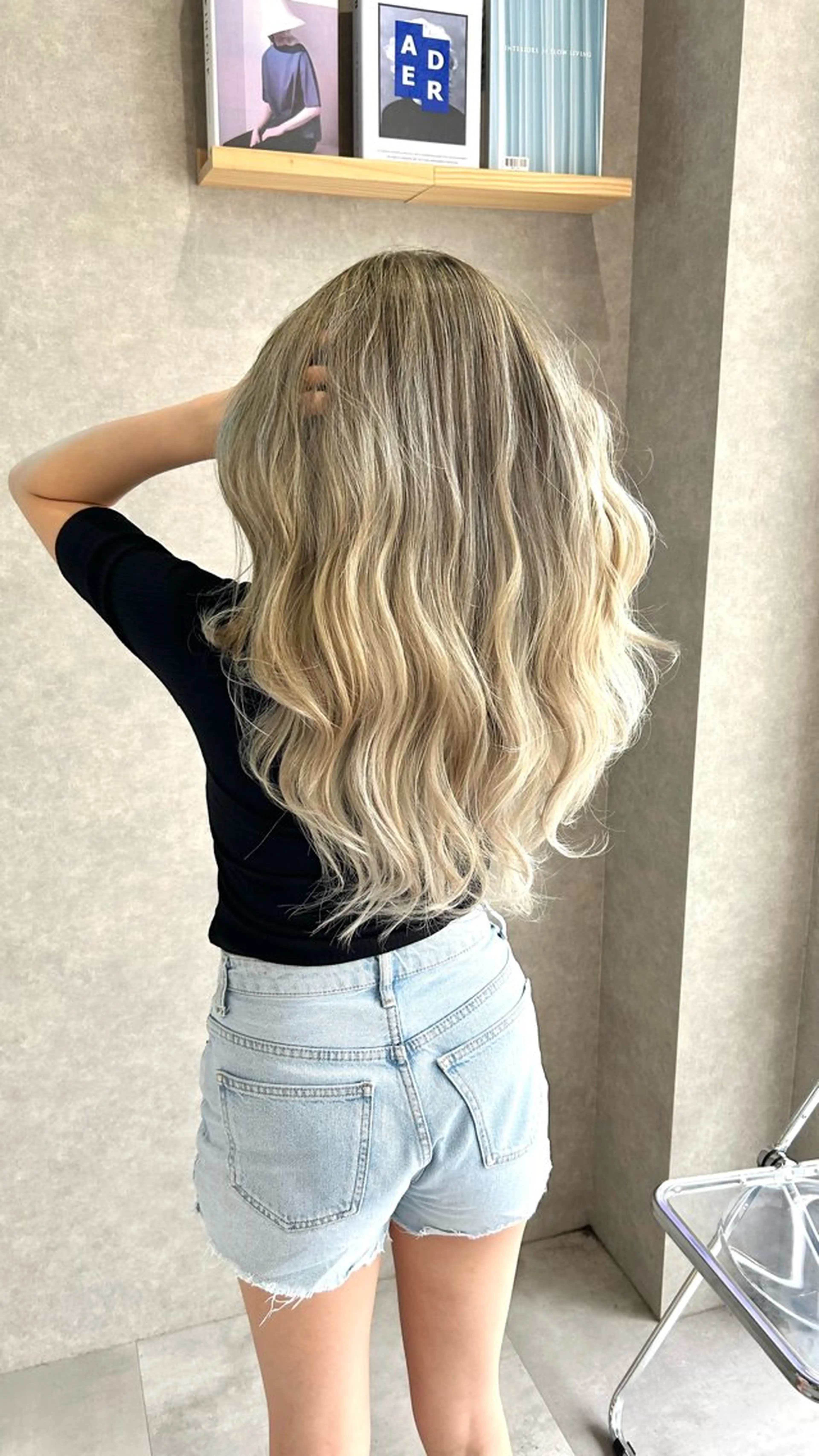 ロング カラー カット ヘアカラー トリートメント mood tatemachiのヘアスタイル