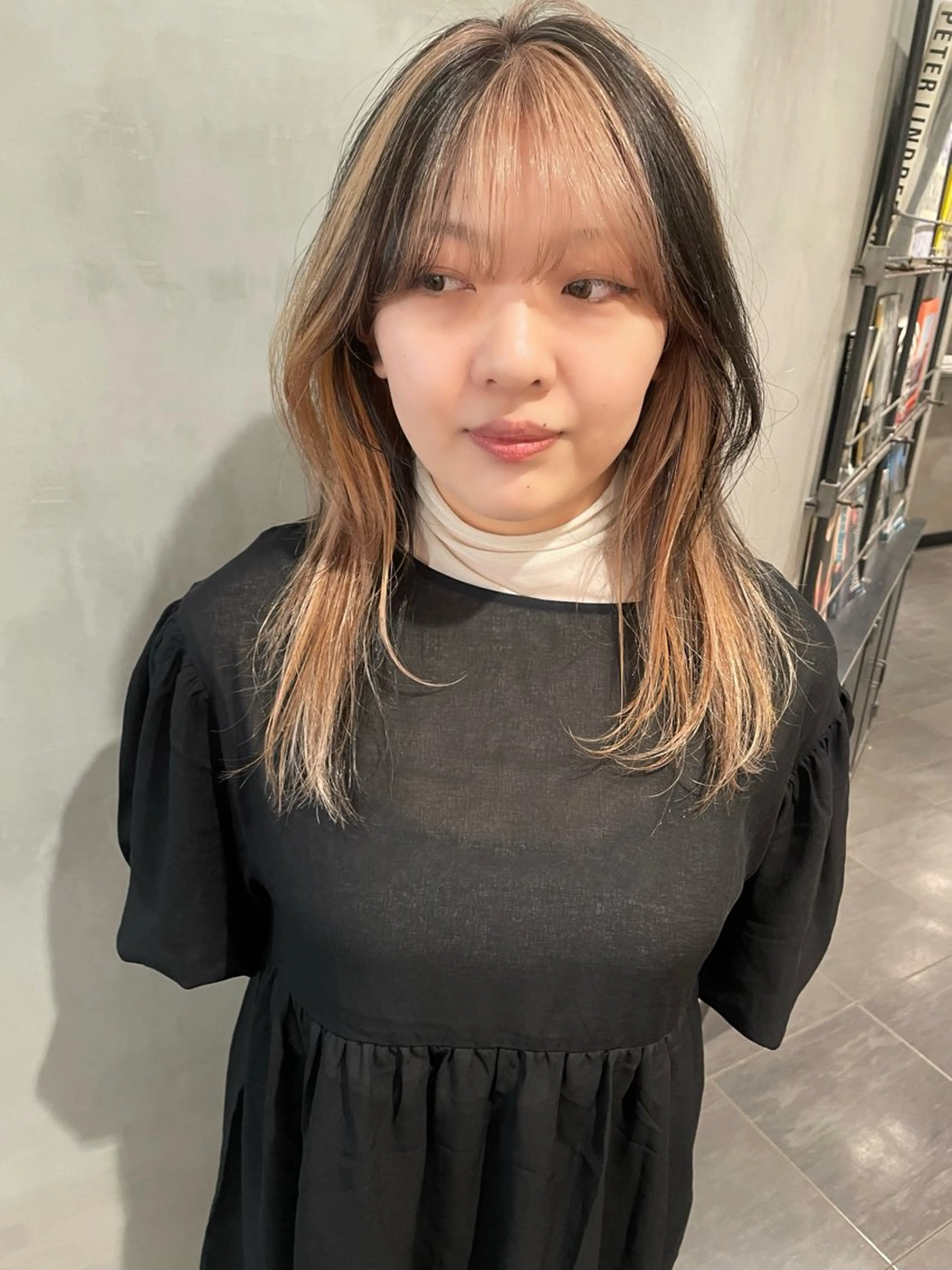 セミロング カラー ヘアカラー トリートメント 優 作のヘアスタイル