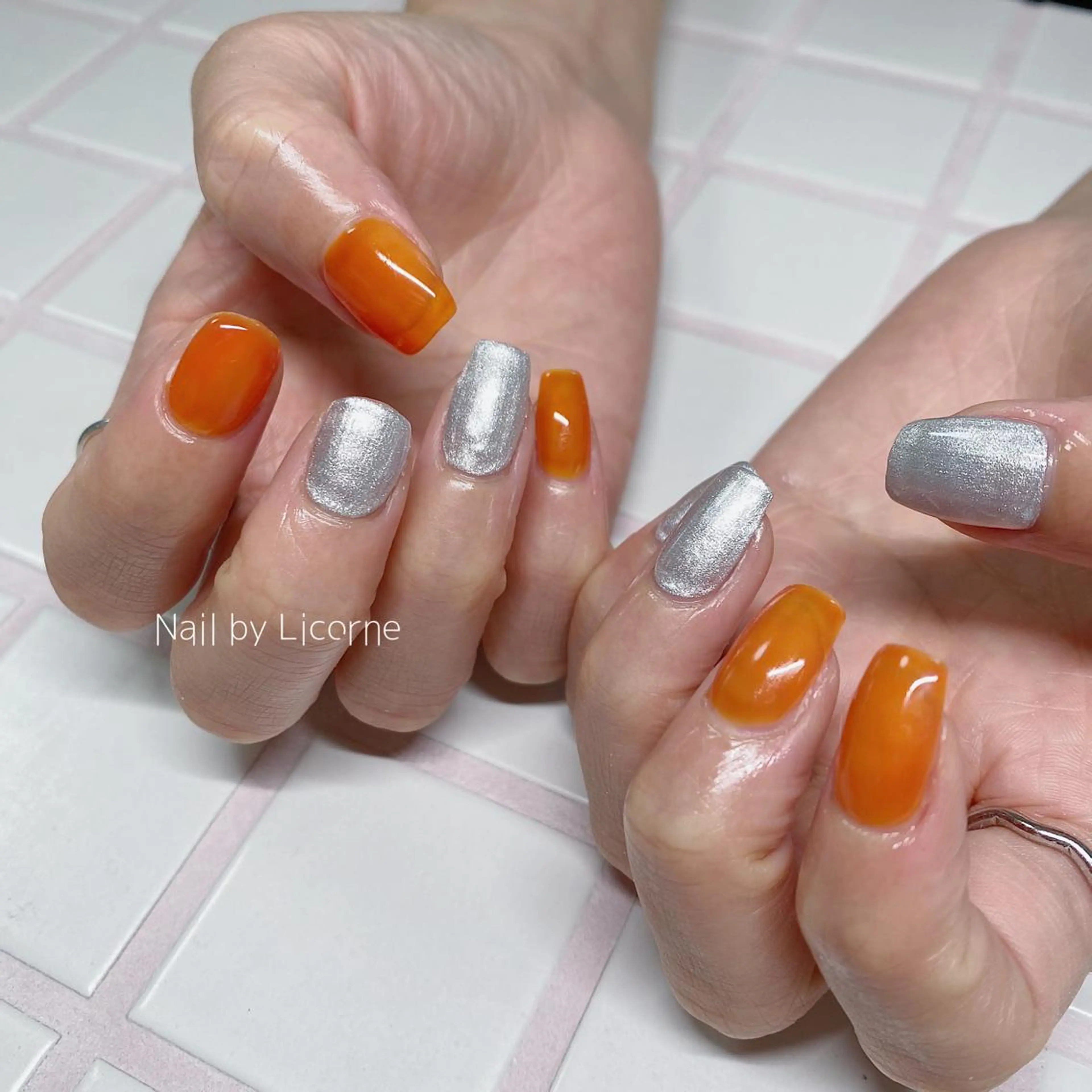 ネイル 氷ネイル・うるうるネイル ぷっくりネイル 夏ネイル ハンドネイル Nail by Licorneのネイルデザイン