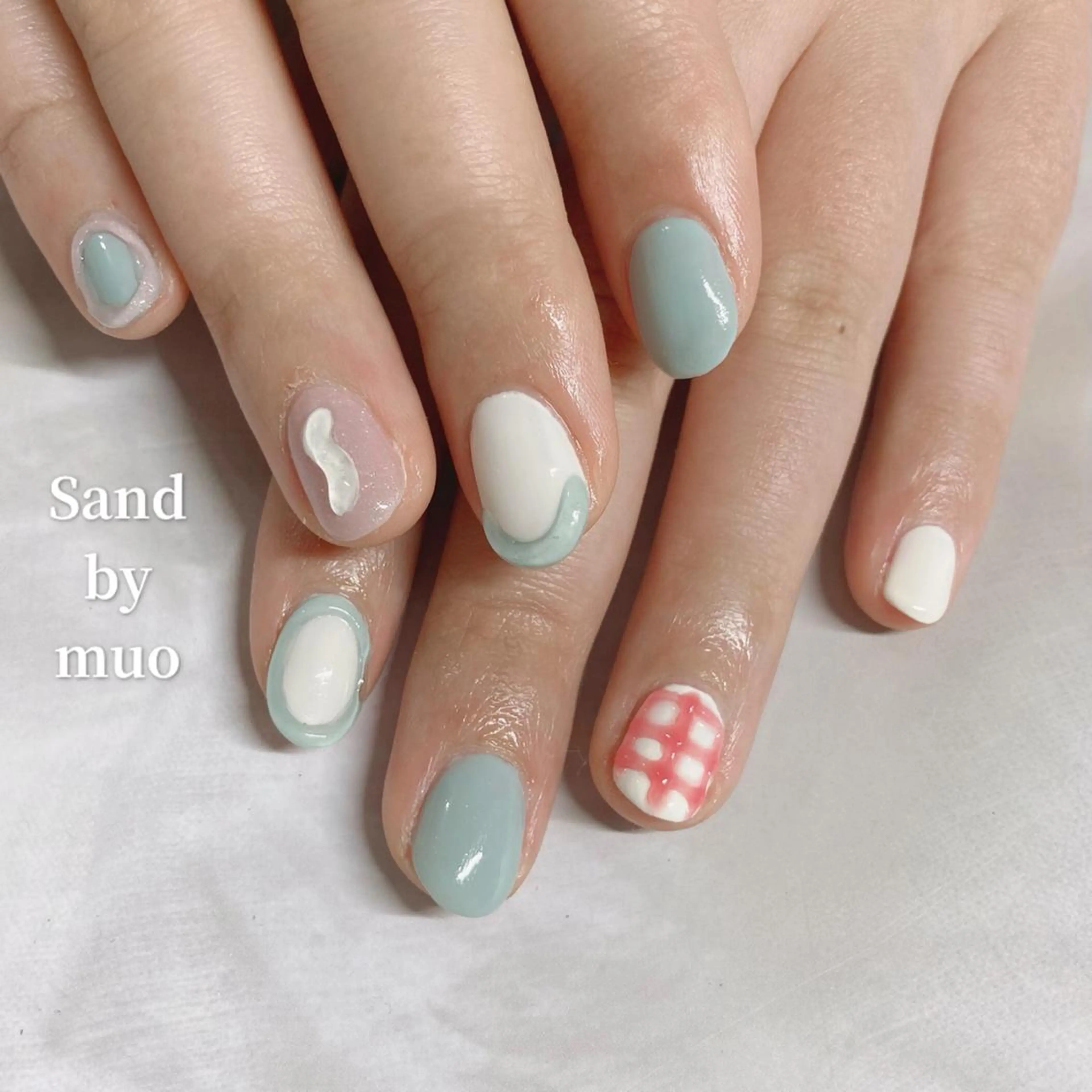 ネイル パステルネイル Sand by muoのネイルデザイン