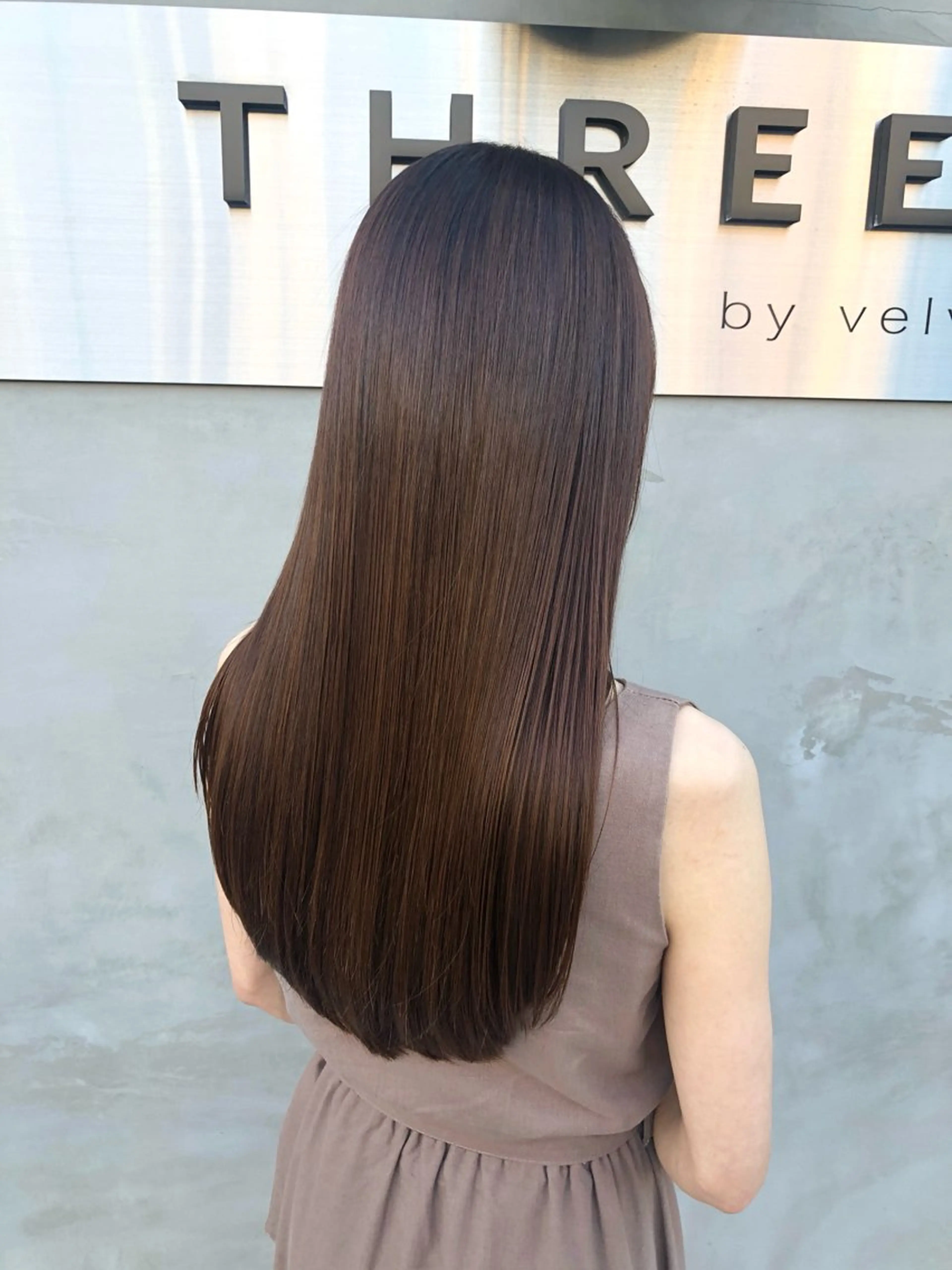 ロング カット 縮毛矯正 稲富 貴久のヘアスタイル