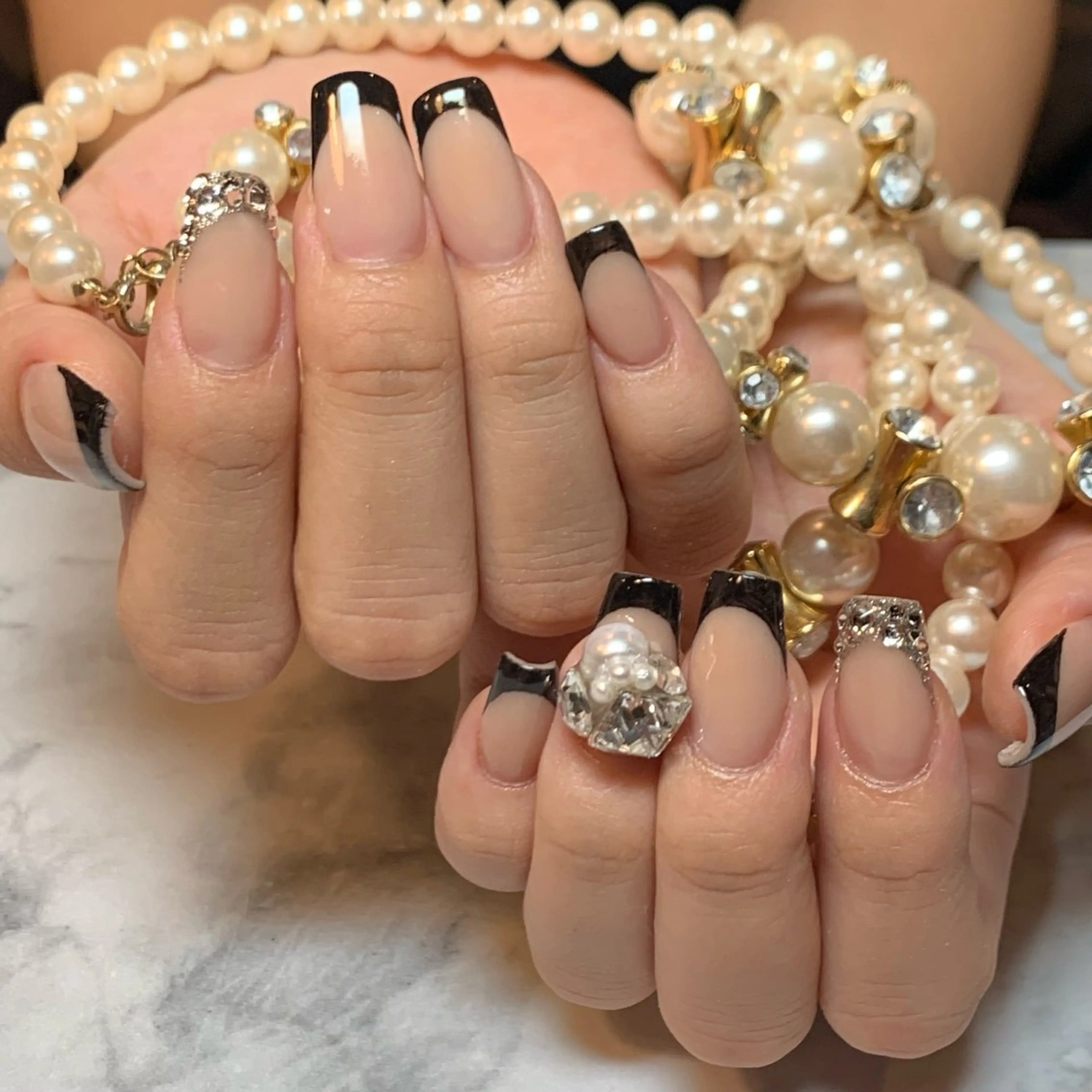 ⭐︎【スカルプ】⭐︎フレンチアート10本🤍の写真